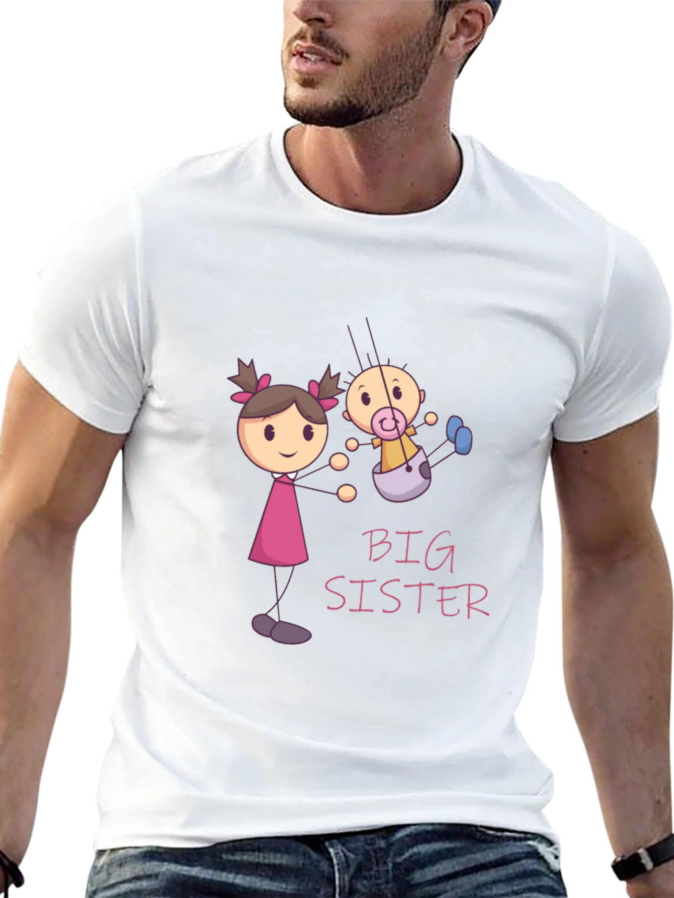 Big Sister T-Shirt: Cute Cartoon Design