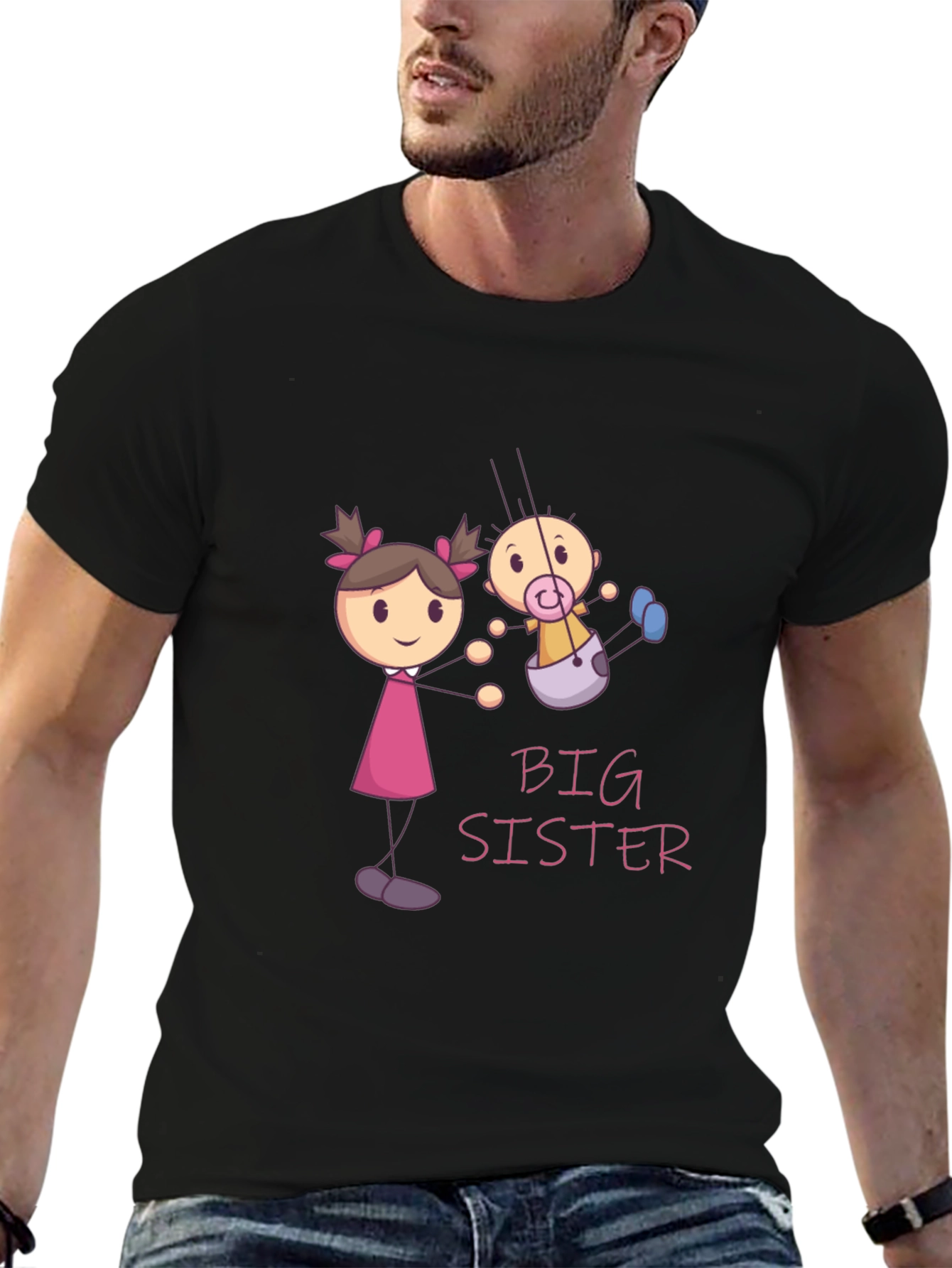 Big Sister T-Shirt: Cute Cartoon Design