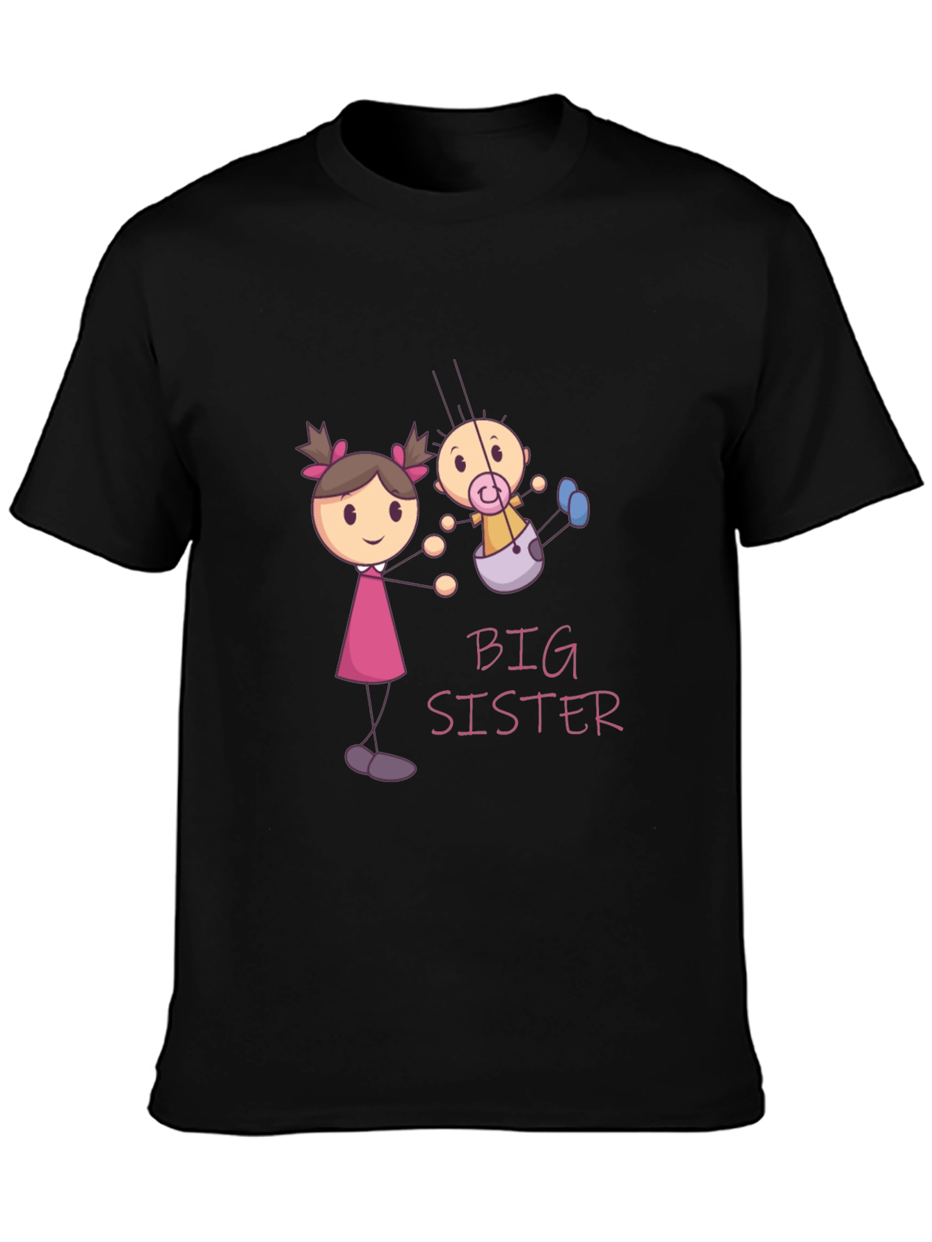 Big Sister T-Shirt: Cute Cartoon Design