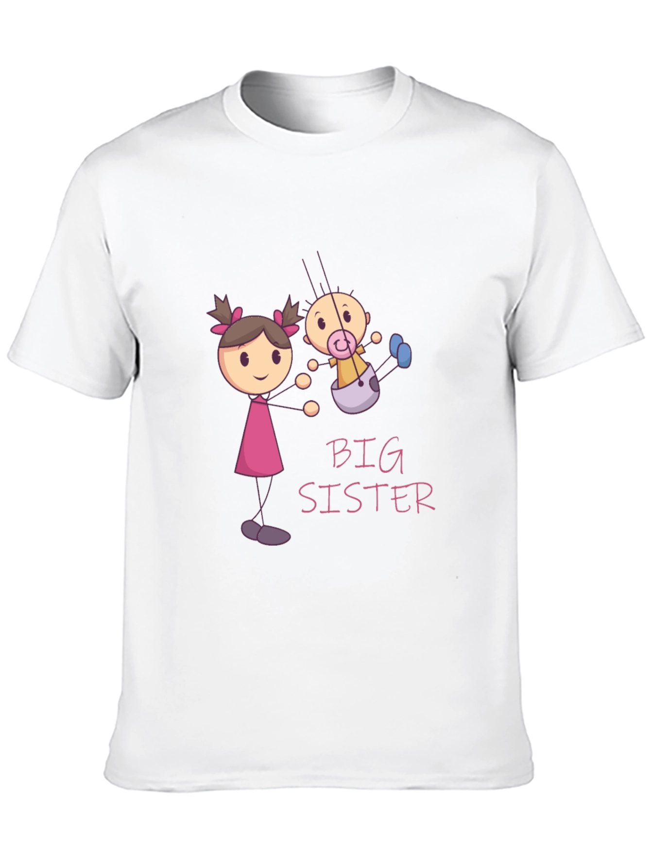 Big Sister T-Shirt: Cute Cartoon Design