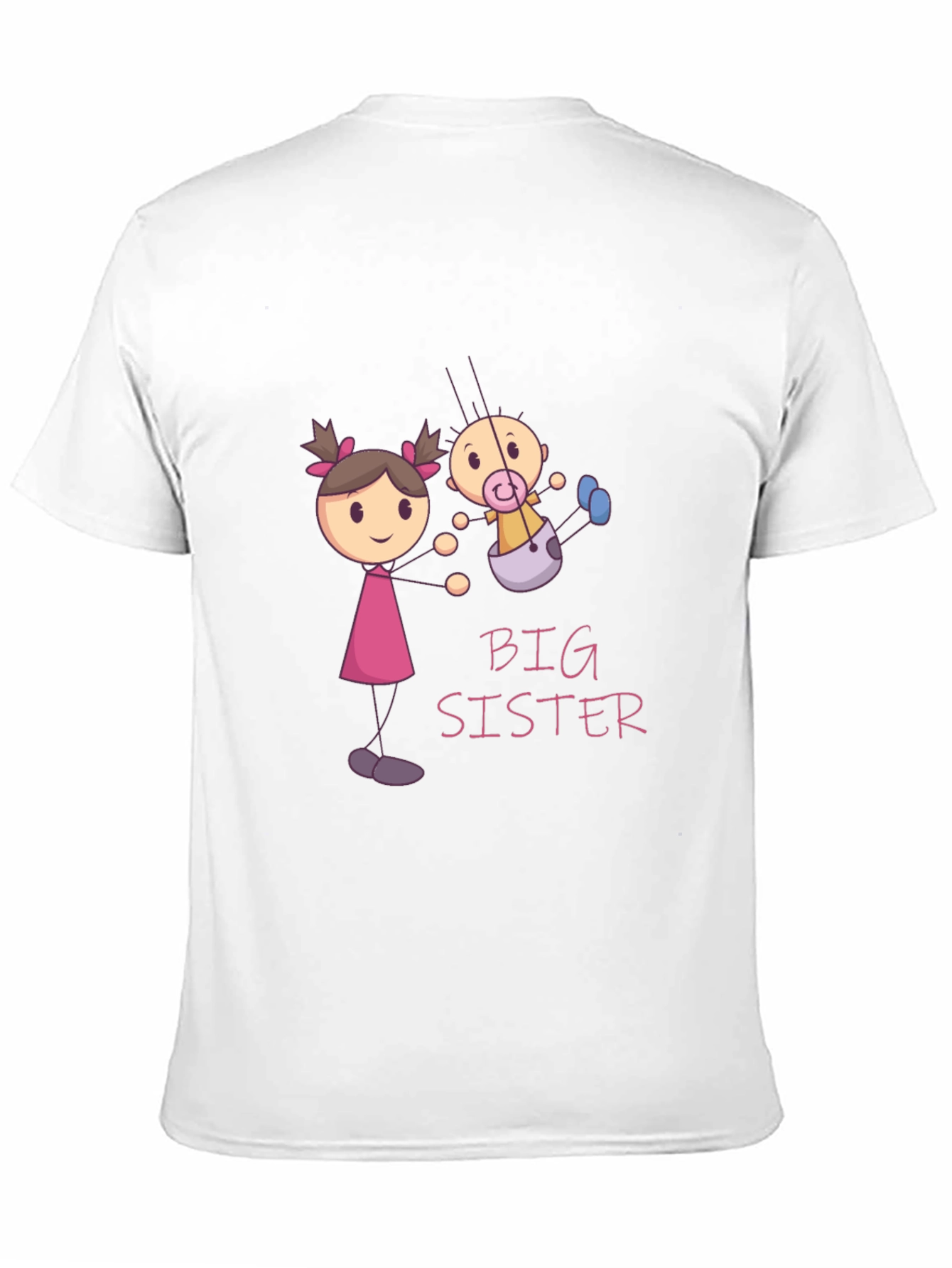 Big Sister T-Shirt: Cute Cartoon Design