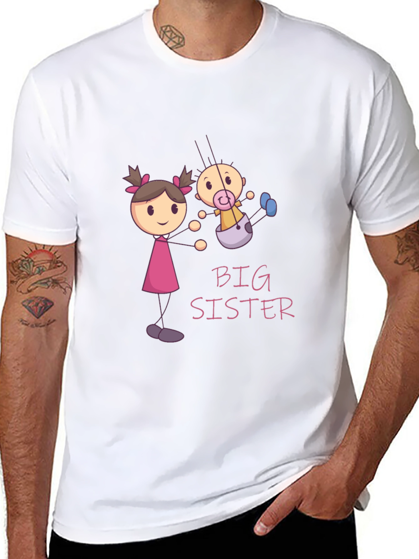 Big Sister T-Shirt: Cute Cartoon Design