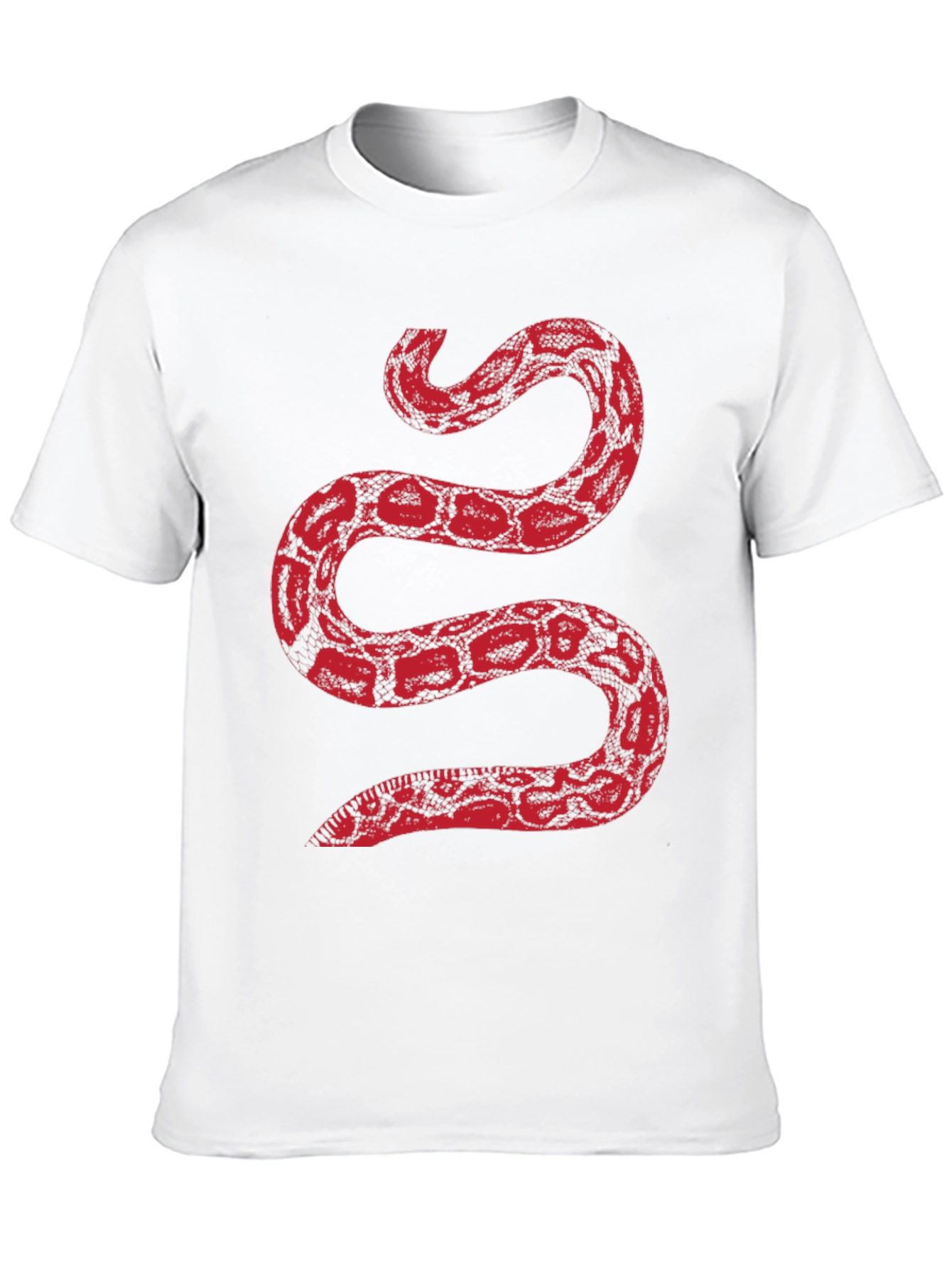 Black T-Shirt with Red Snake Graphic