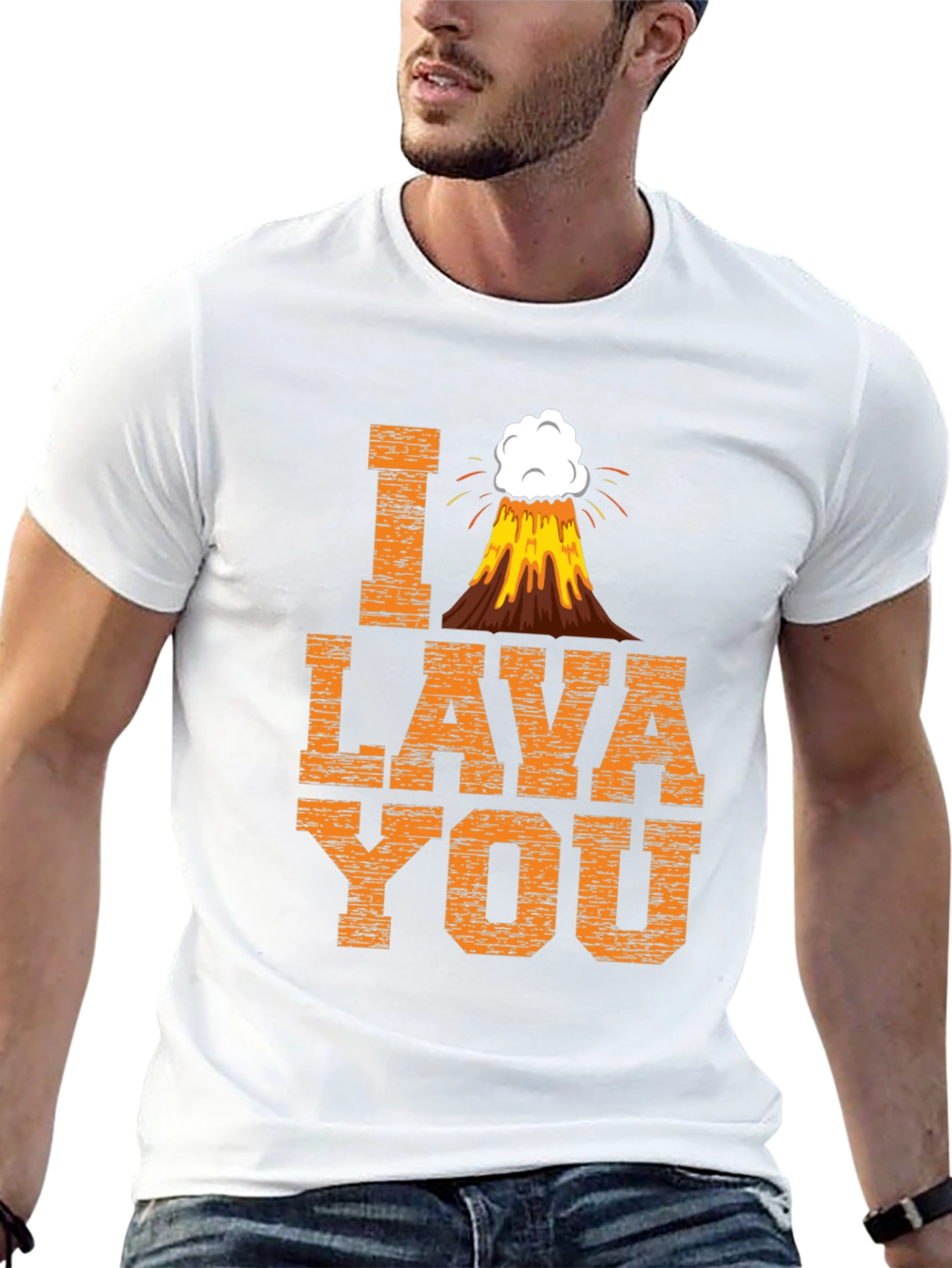 I Lava You Graphic T-Shirt - Funny Volcano Design