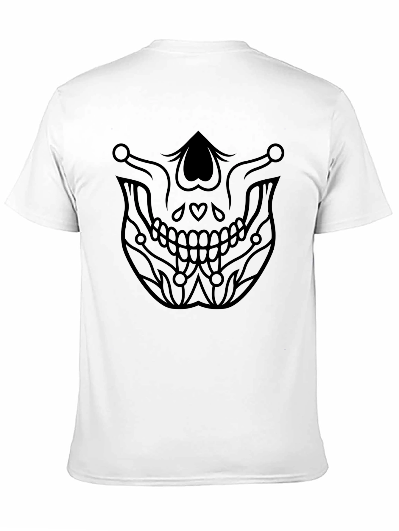 Skull Mask Graphic Tee - Stylish Halloween Shirt