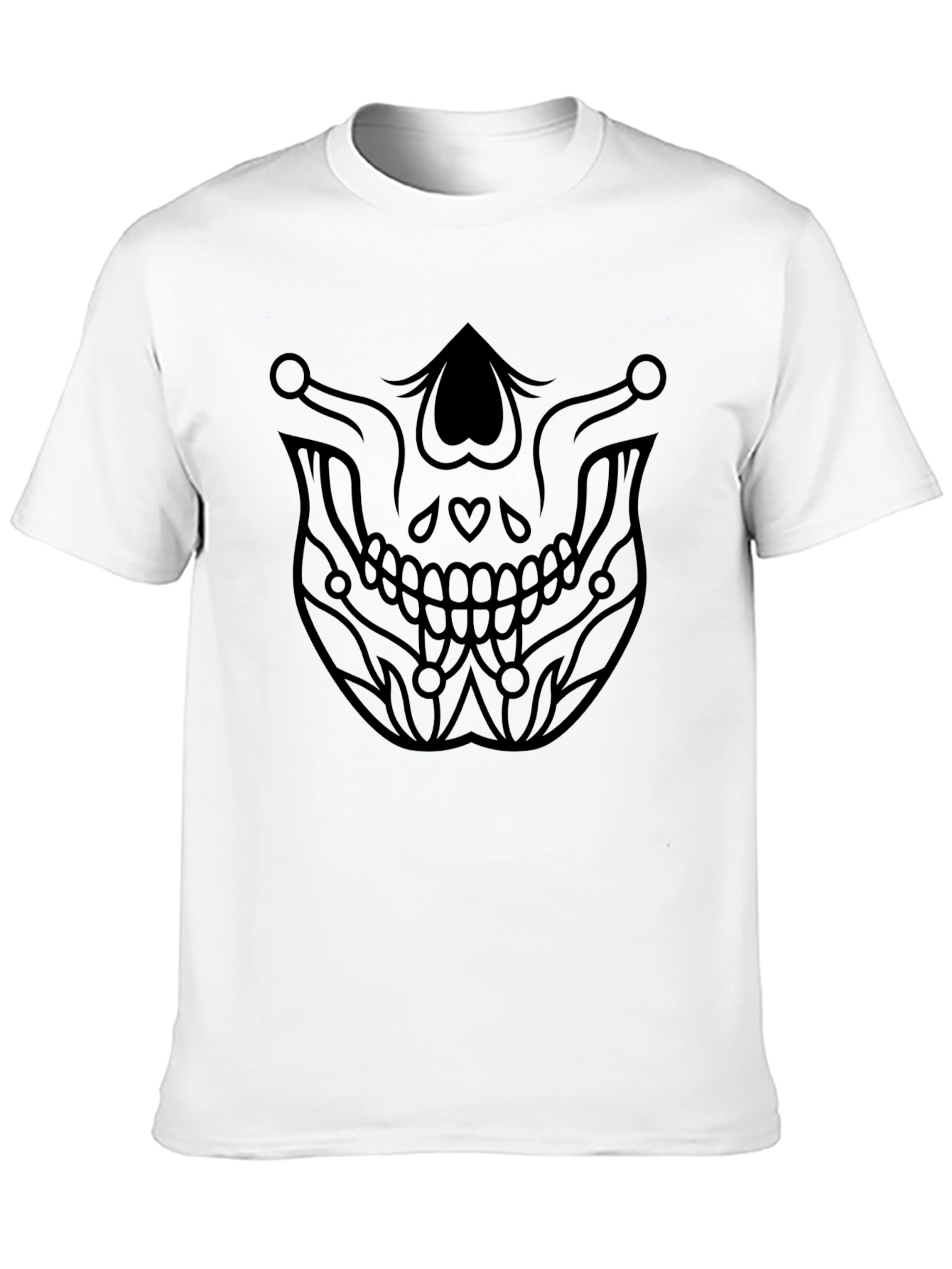 Skull Mask Graphic Tee - Stylish Halloween Shirt