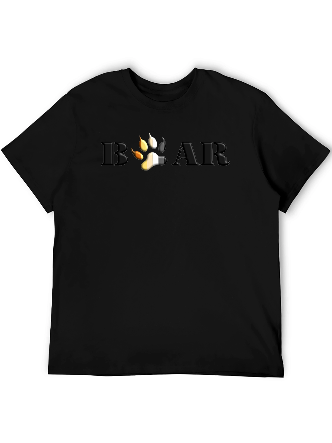 Bear Pride T-Shirt - Embossed Paw Print Design