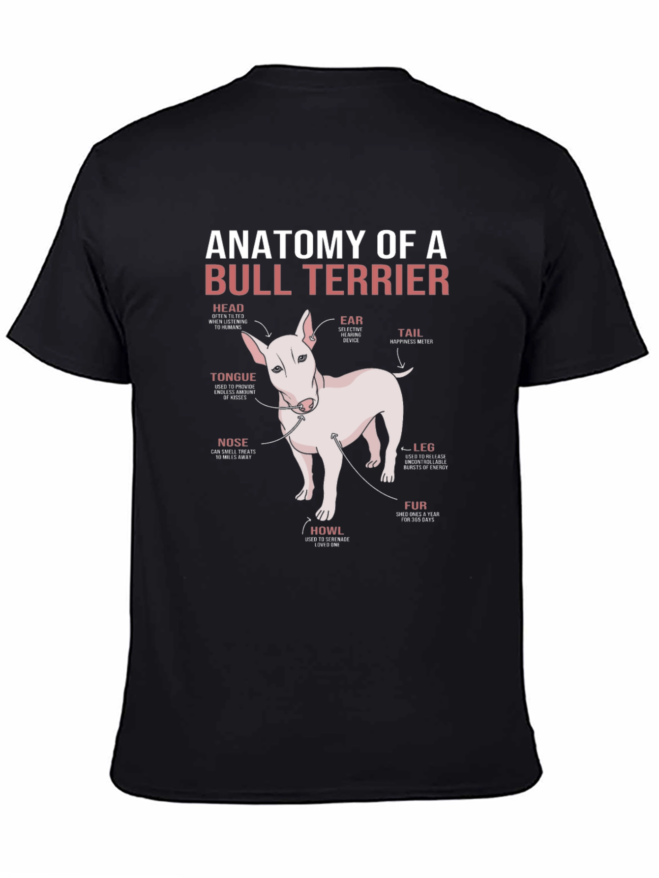 Anatomy of a Bull Terrier T-Shirt