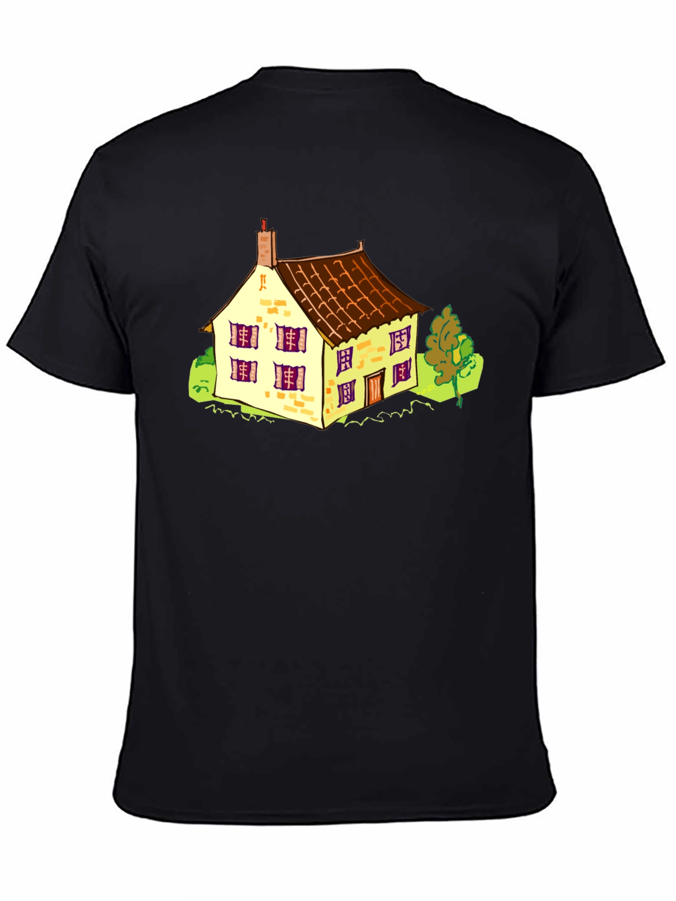 Cartoon House Graphic T-Shirt