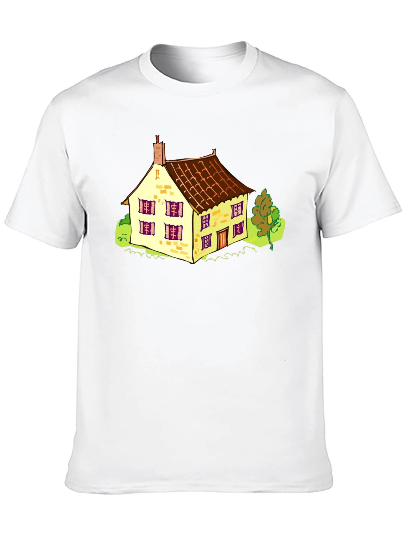 Cartoon House Graphic T-Shirt