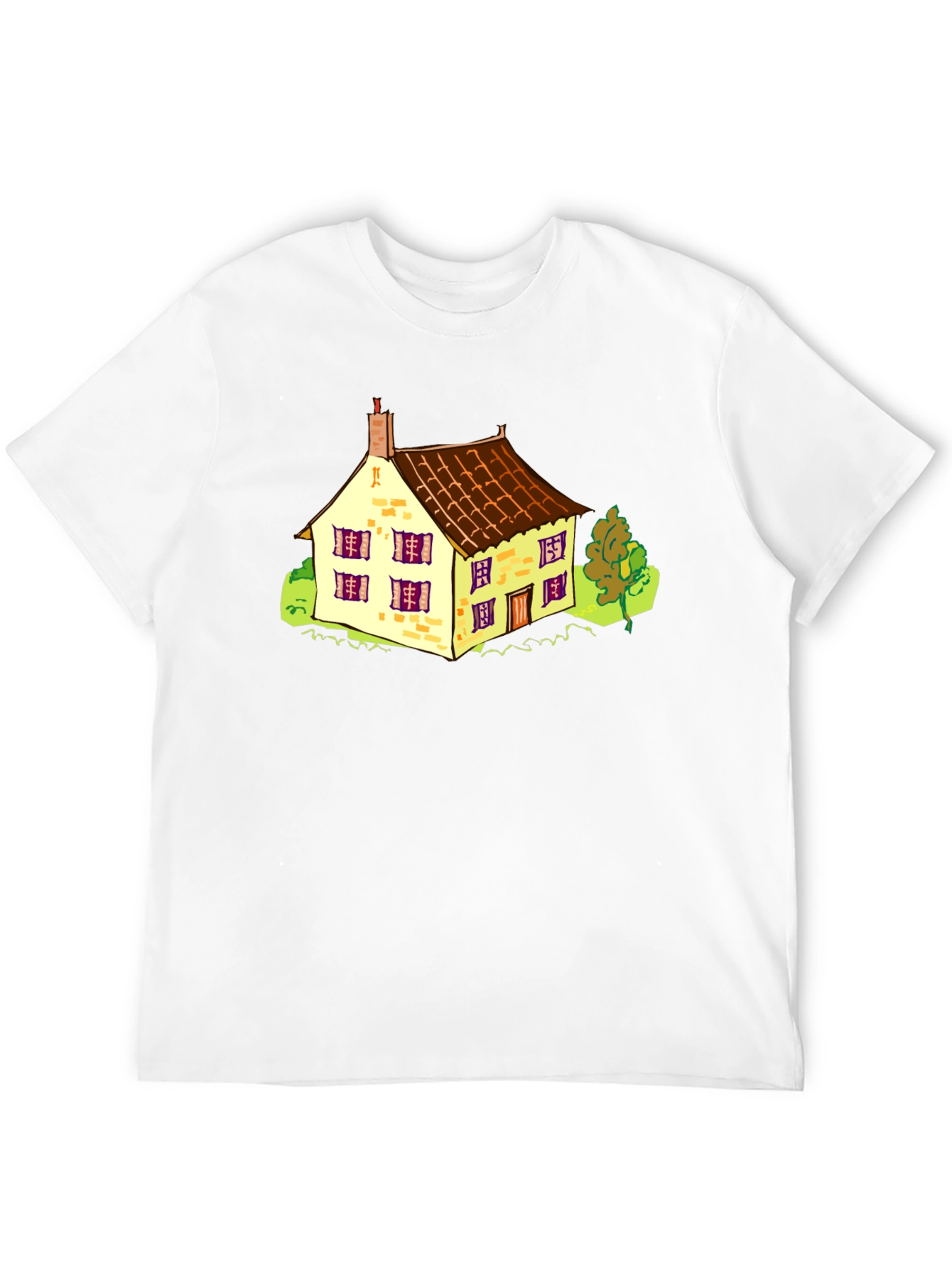 Cartoon House Graphic T-Shirt