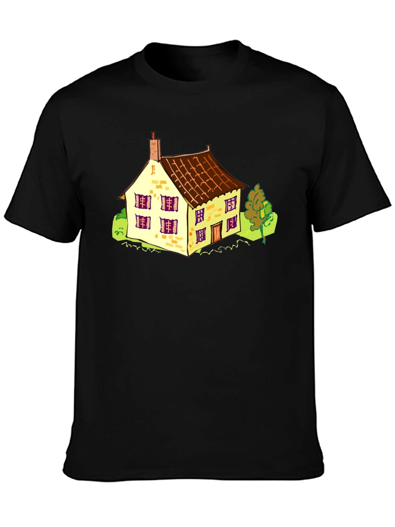 Cartoon House Graphic T-Shirt