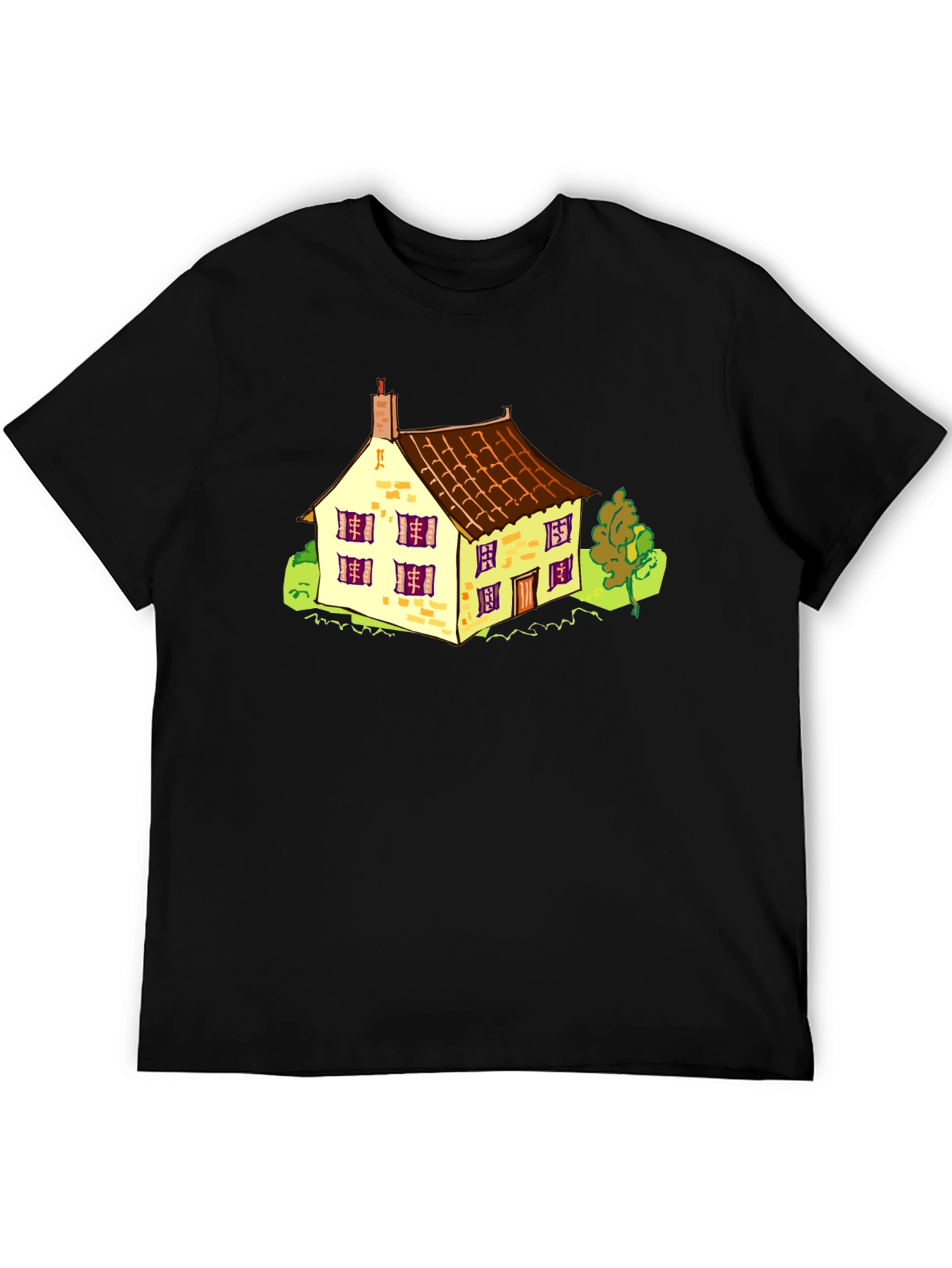 Cartoon House Graphic T-Shirt