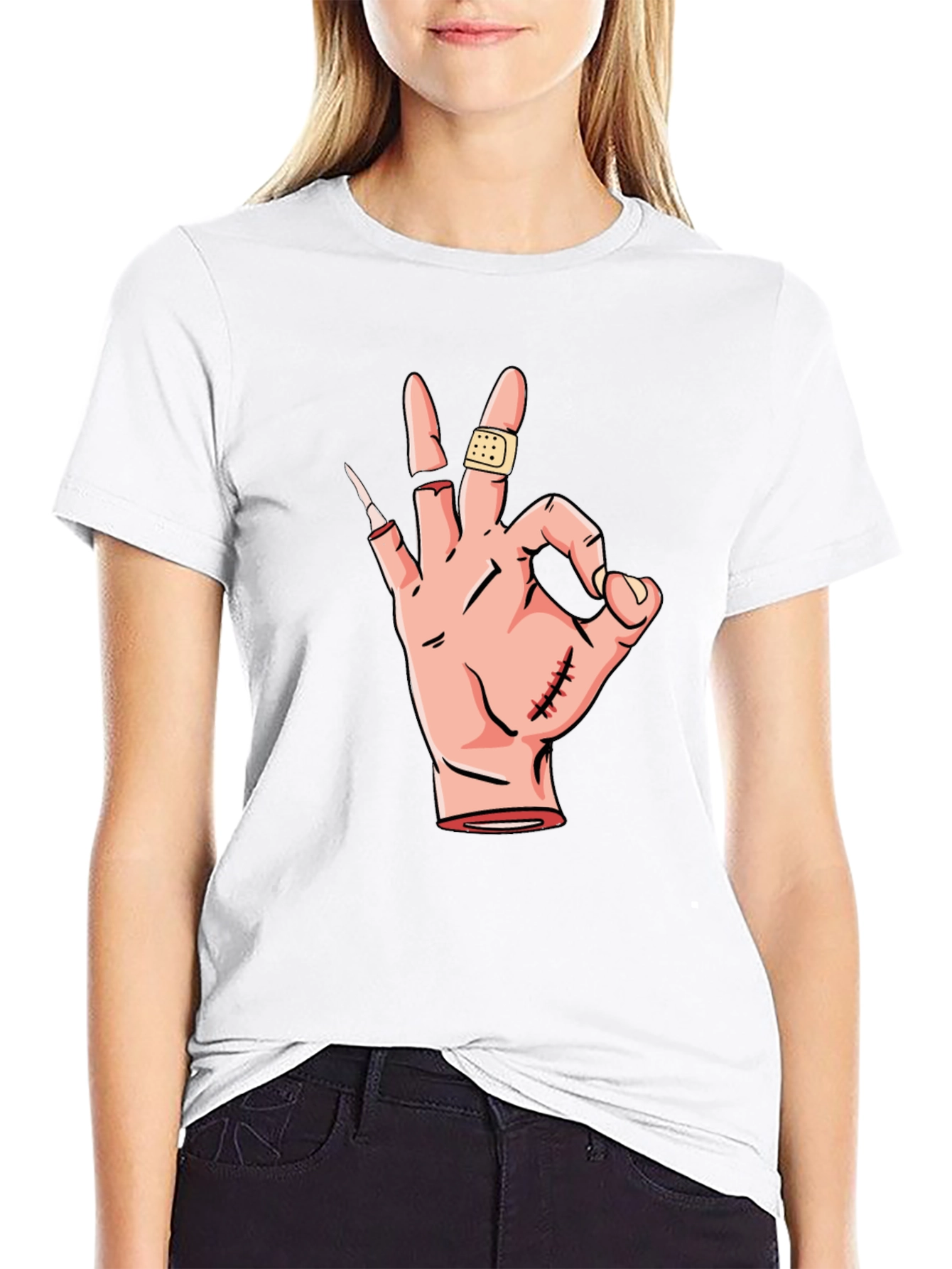 OK Hand Gesture Graphic T-Shirt