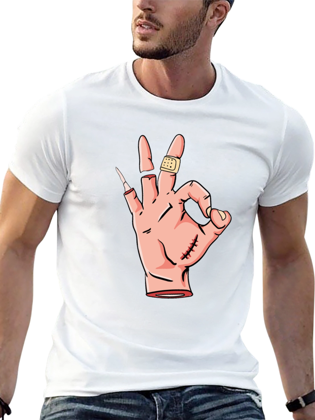OK Hand Gesture Graphic T-Shirt