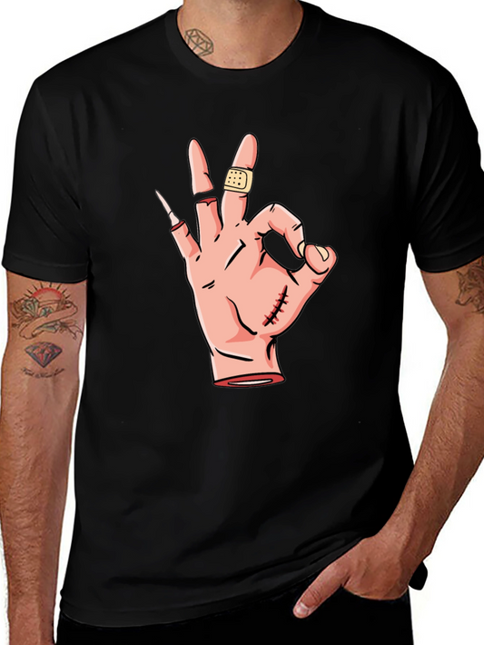 OK Hand Gesture Graphic T-Shirt