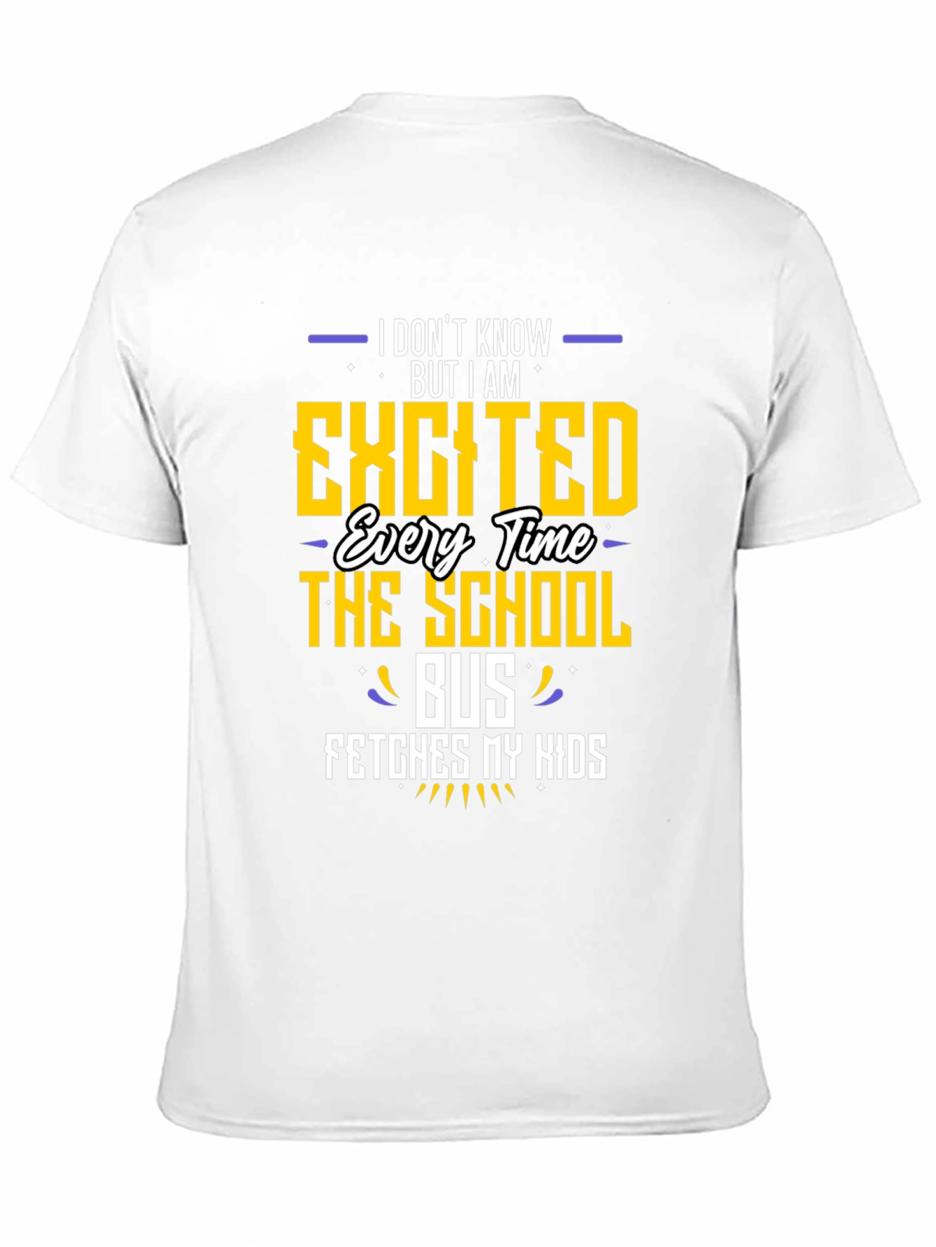 Excited School Bus Dad T-Shirt
