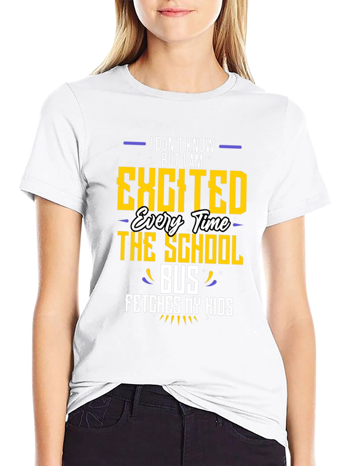 Excited School Bus Dad T-Shirt