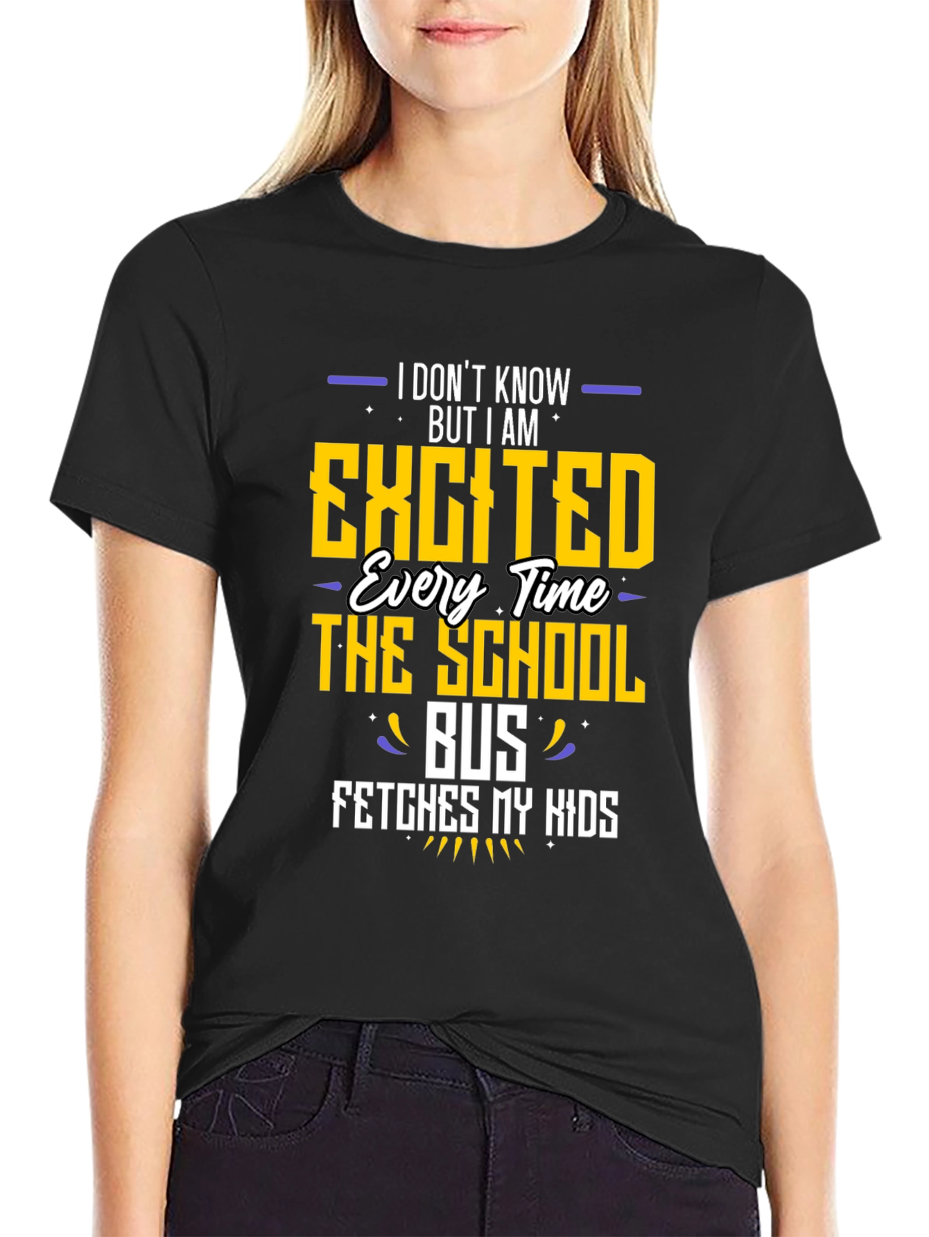 Excited School Bus Dad T-Shirt