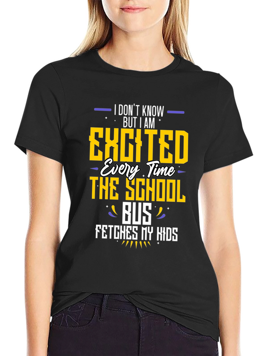 Excited School Bus Dad T-Shirt