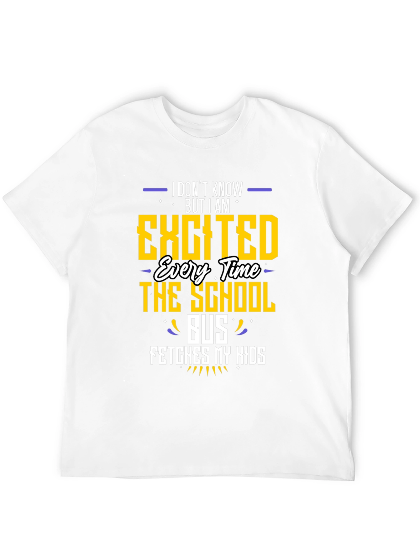 Excited School Bus Dad T-Shirt
