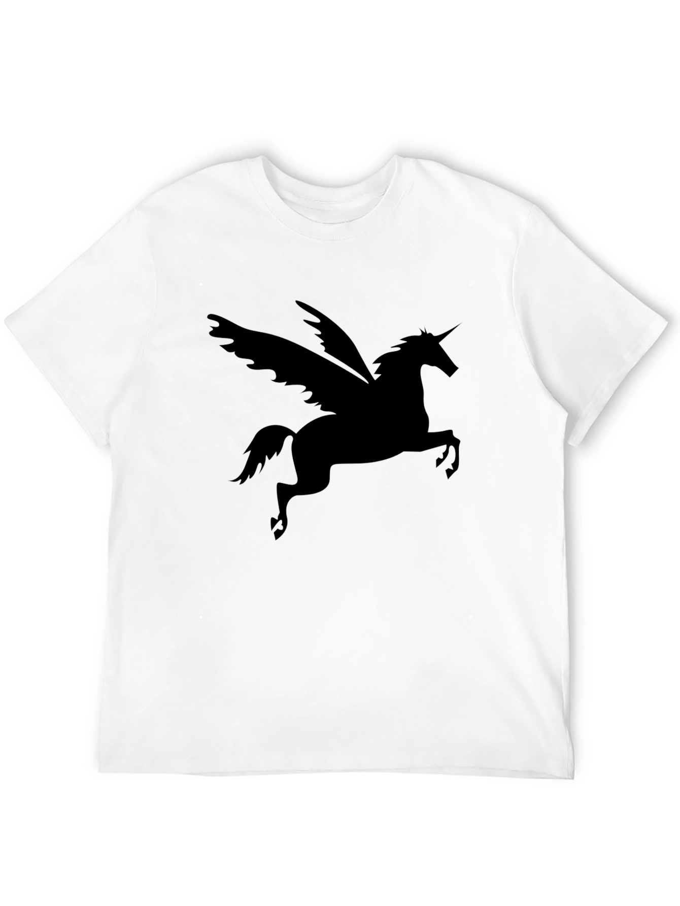 Pegasus Graphic Tee - Mens Black Cotton T-Shirt