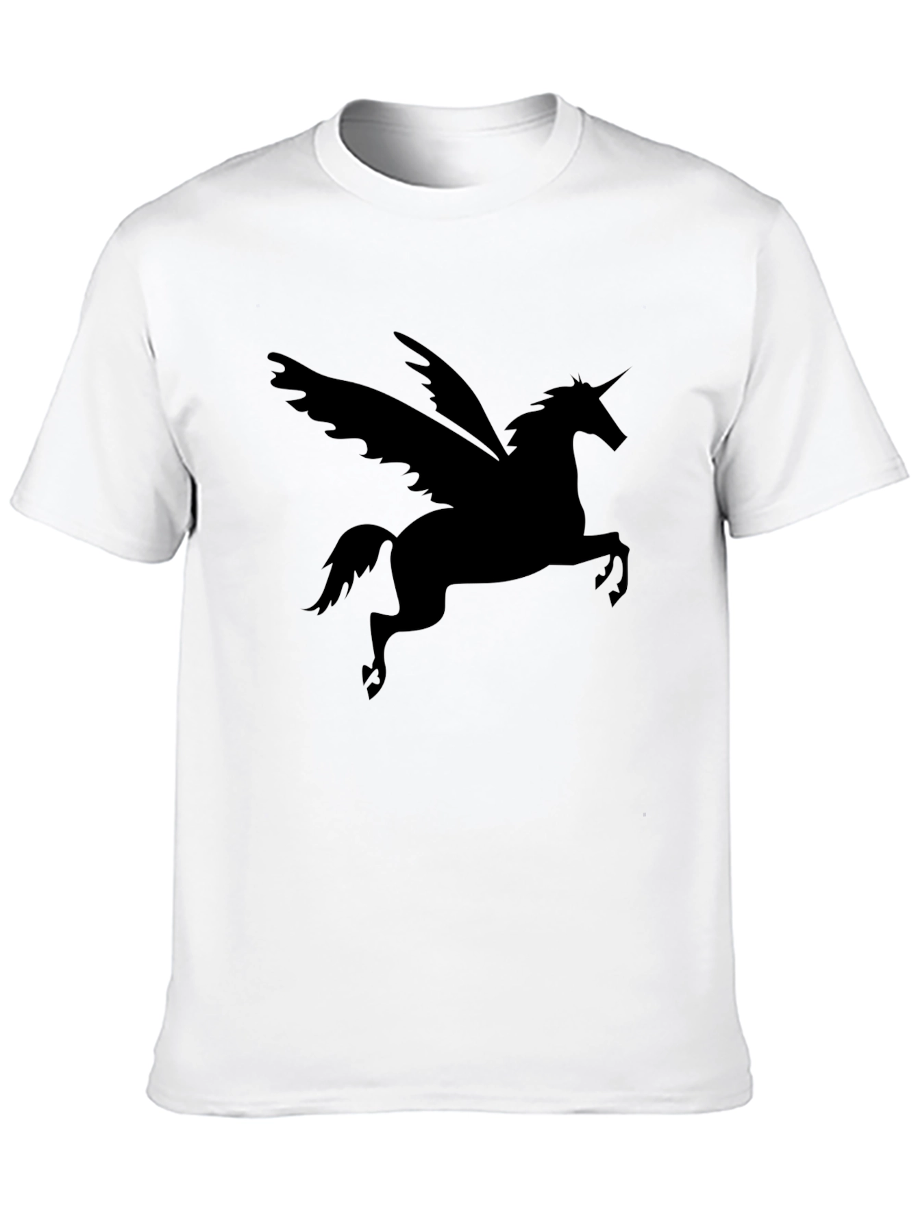 Pegasus Graphic Tee - Mens Black Cotton T-Shirt