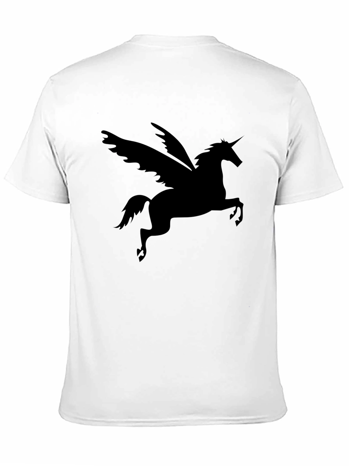 Pegasus Graphic Tee - Mens Black Cotton T-Shirt