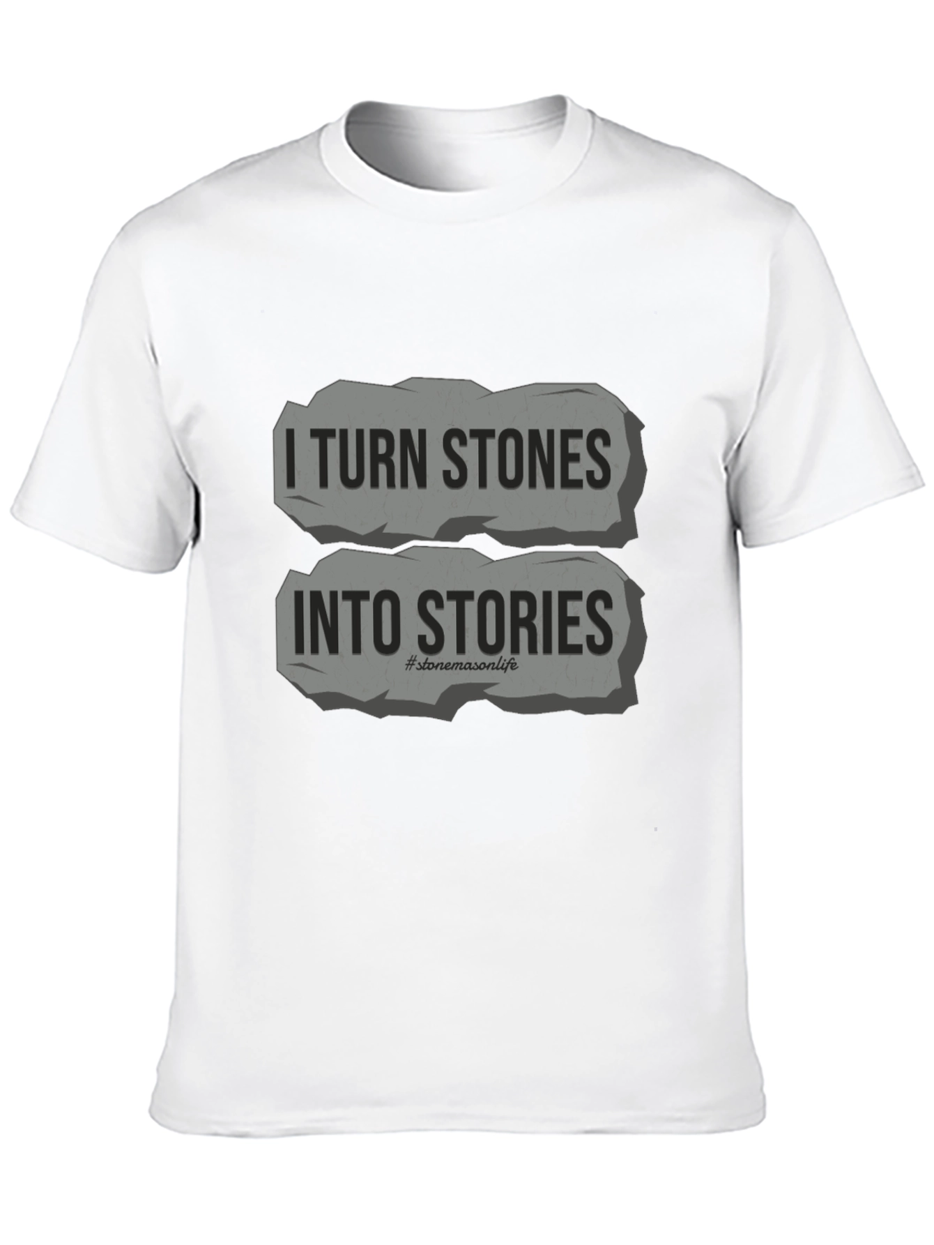 I Turn Stones Into Stories Black Graphic Tee