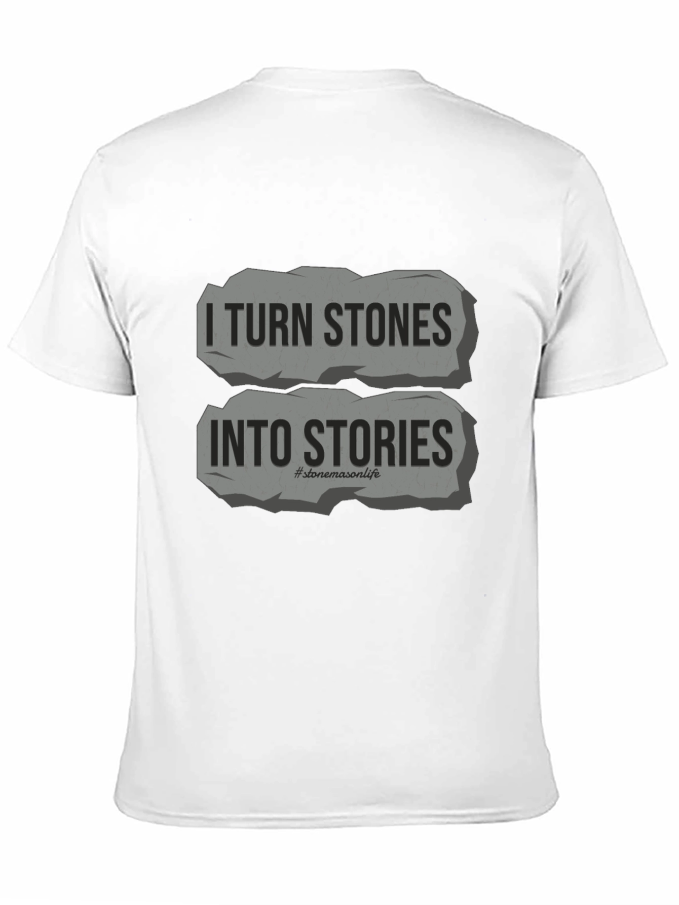 I Turn Stones Into Stories Black Graphic Tee