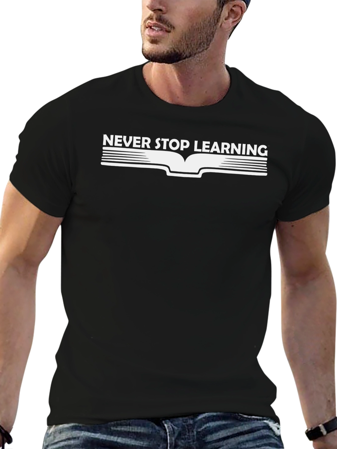 Never Stop Learning Graphic T-Shirt