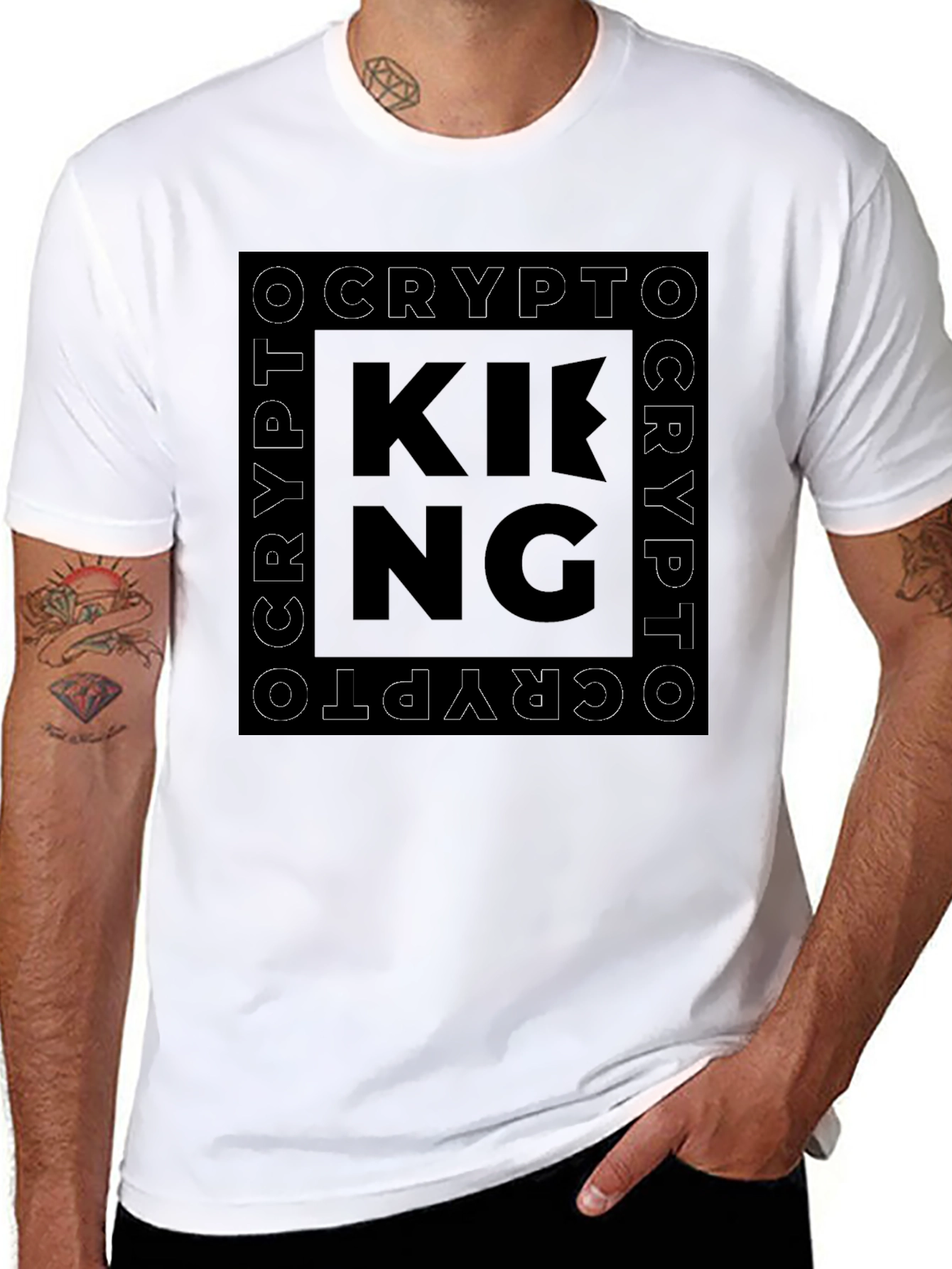 Crypto King Black Graphic Tee