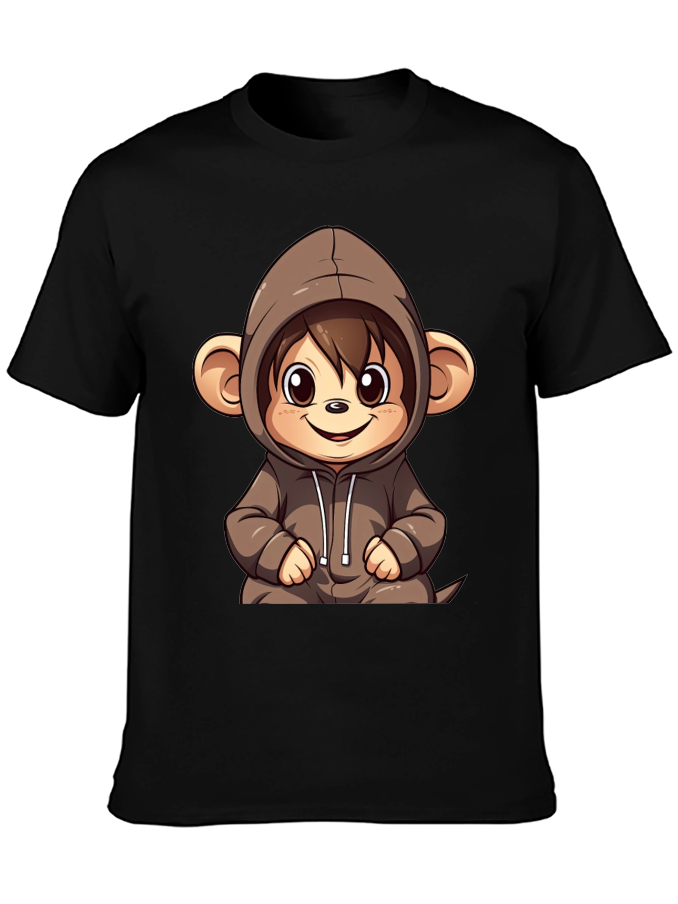 Cute Monkey Hoodie Graphic Tee