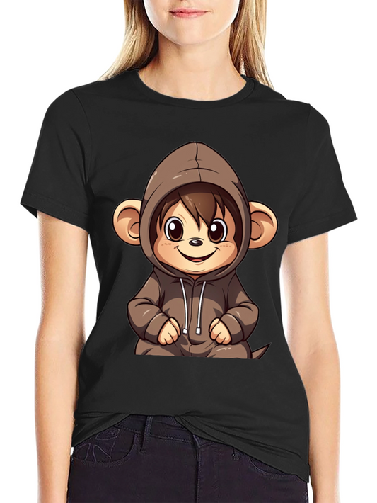 Cute Monkey Hoodie Graphic Tee