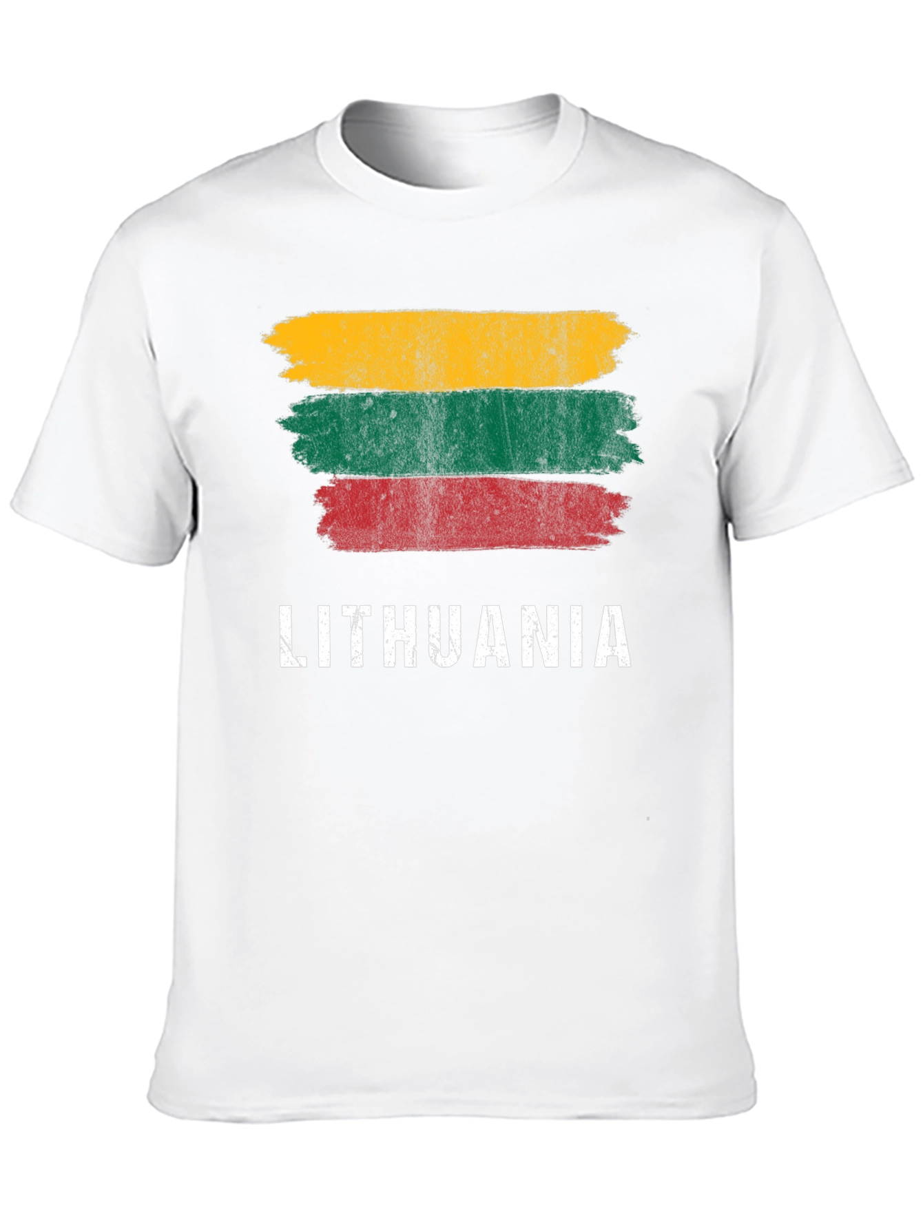 Lithuania Flag T-Shirt - Distressed Graphic Tee