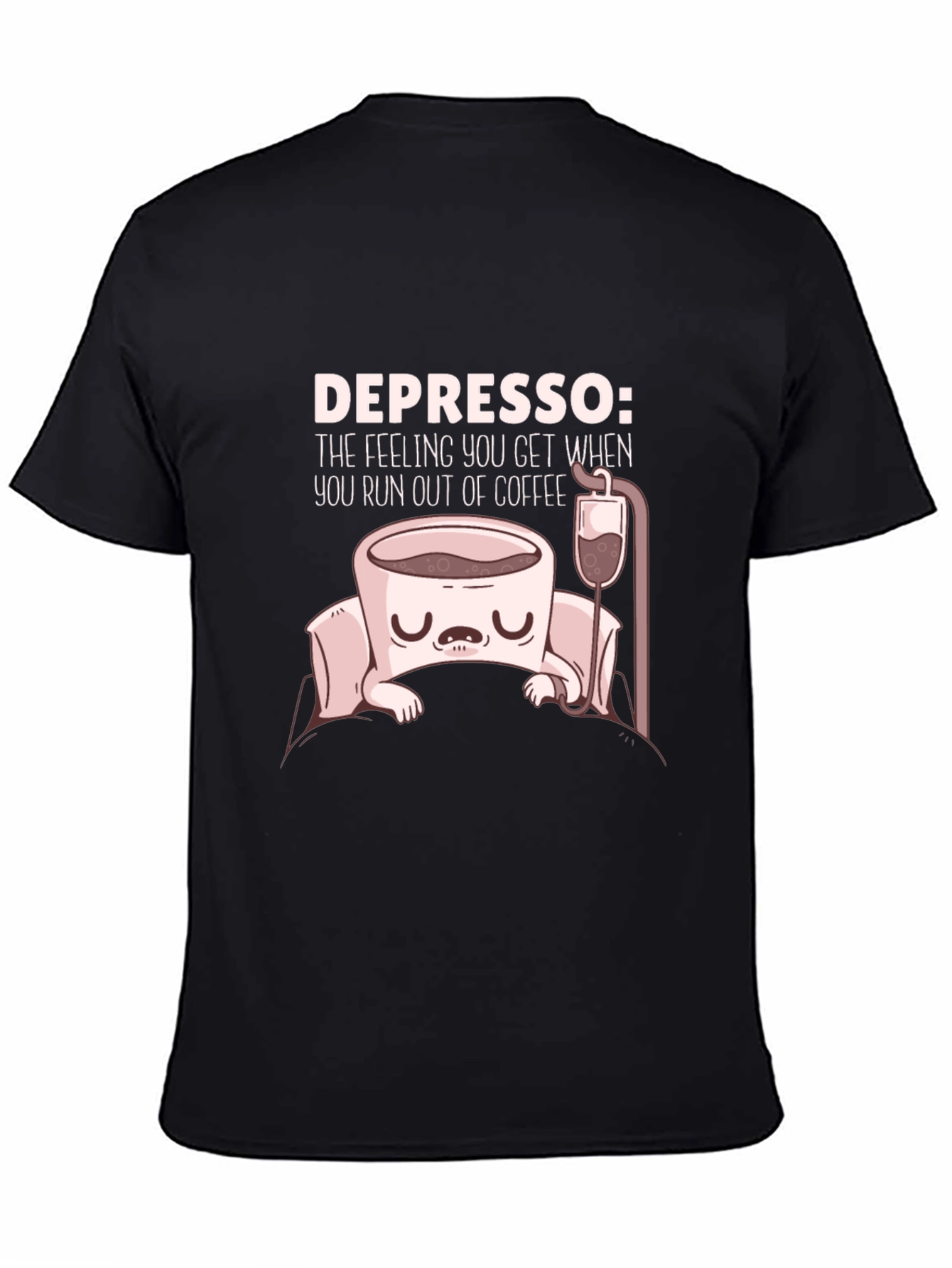 Depresso Coffee T-Shirt Funny Graphic Tee
