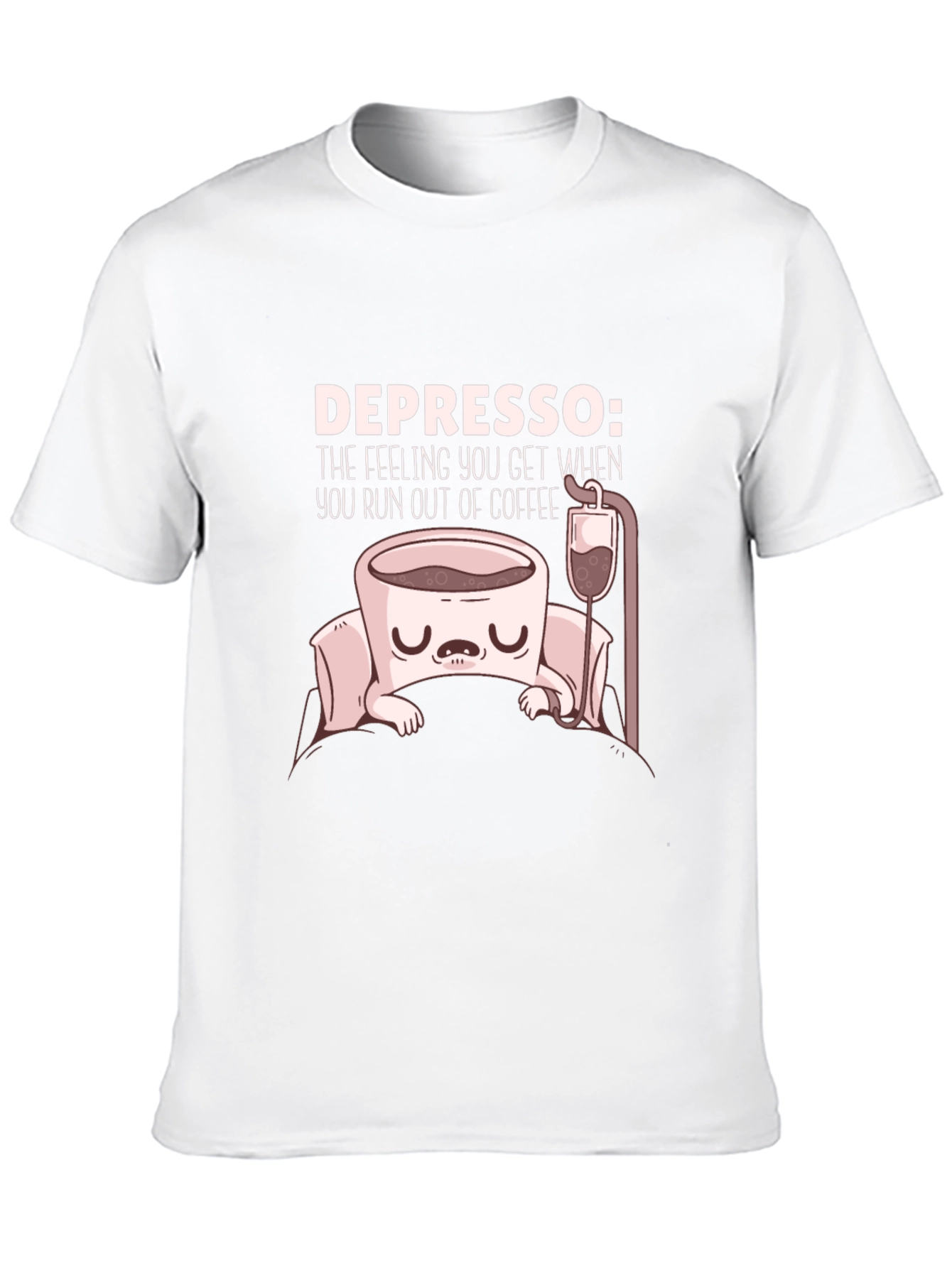 Depresso Coffee T-Shirt Funny Graphic Tee