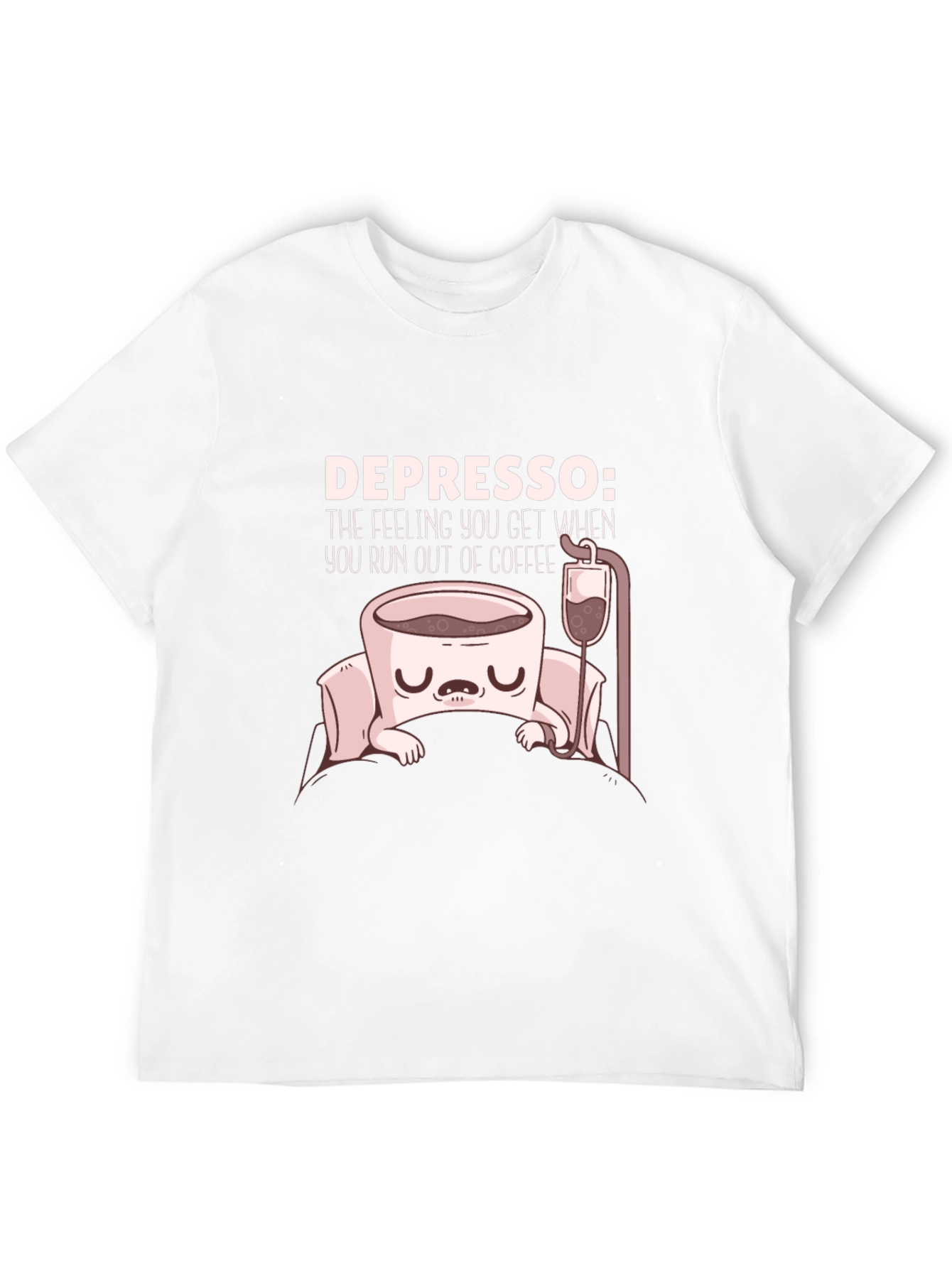 Depresso Coffee T-Shirt Funny Graphic Tee