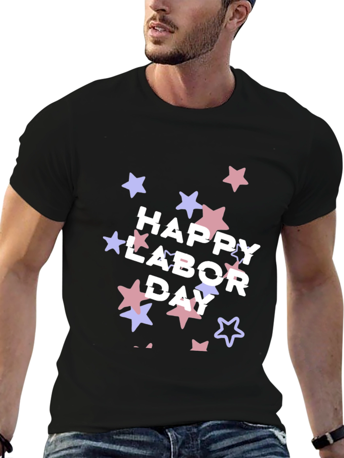 Happy Labor Day T-Shirt - Patriotic Star Design