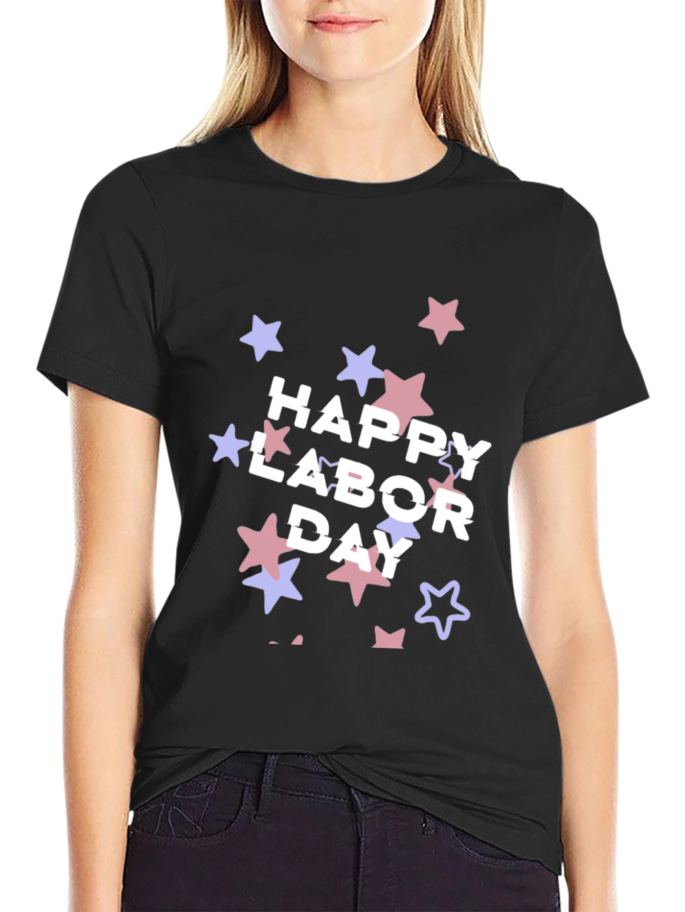 Happy Labor Day T-Shirt - Patriotic Star Design