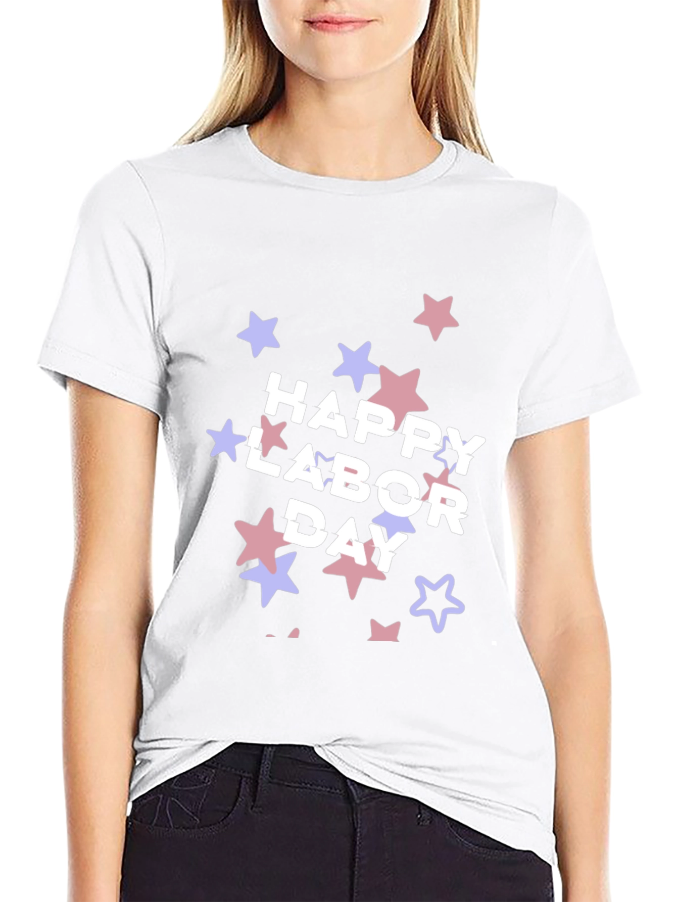 Happy Labor Day T-Shirt - Patriotic Star Design