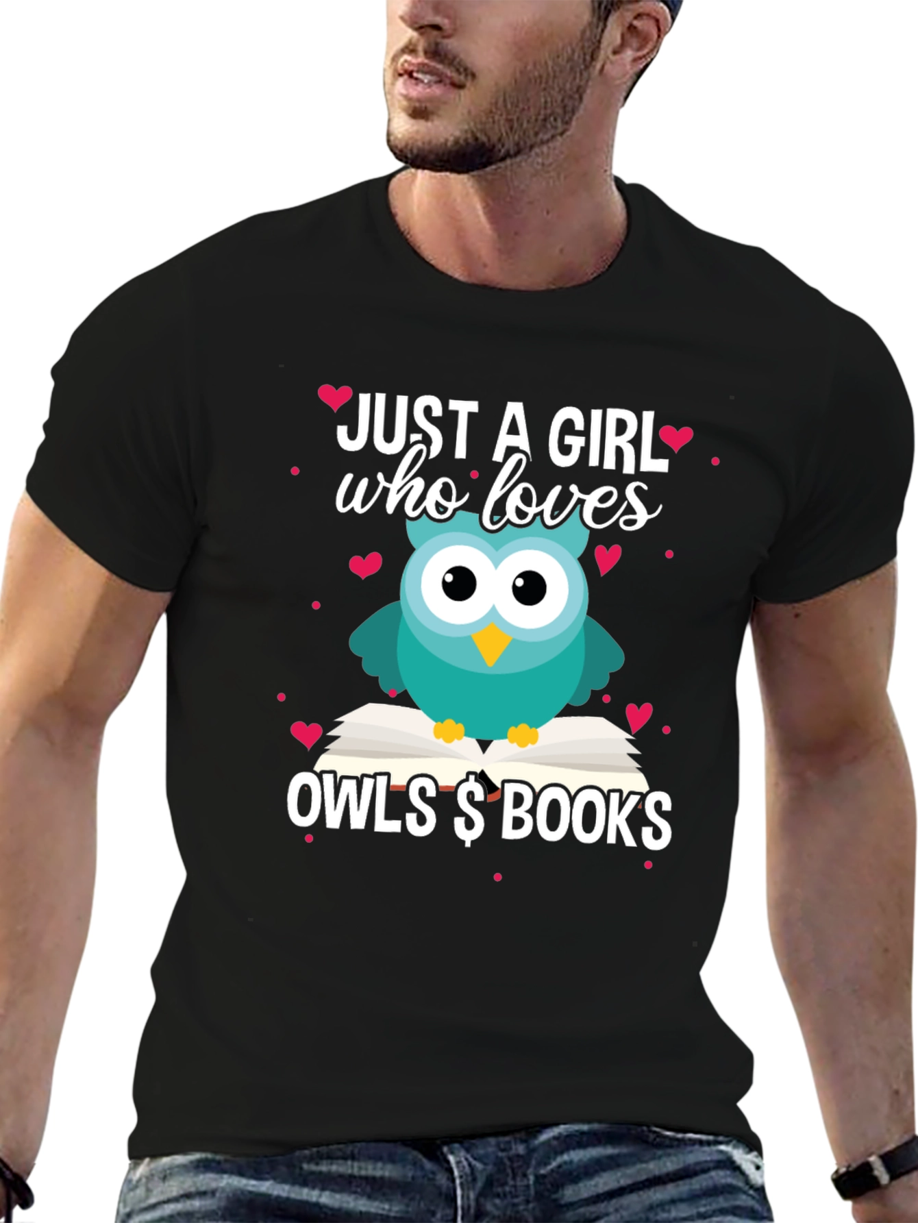 Just A Girl Who Loves Owls & Books T-Shirt
