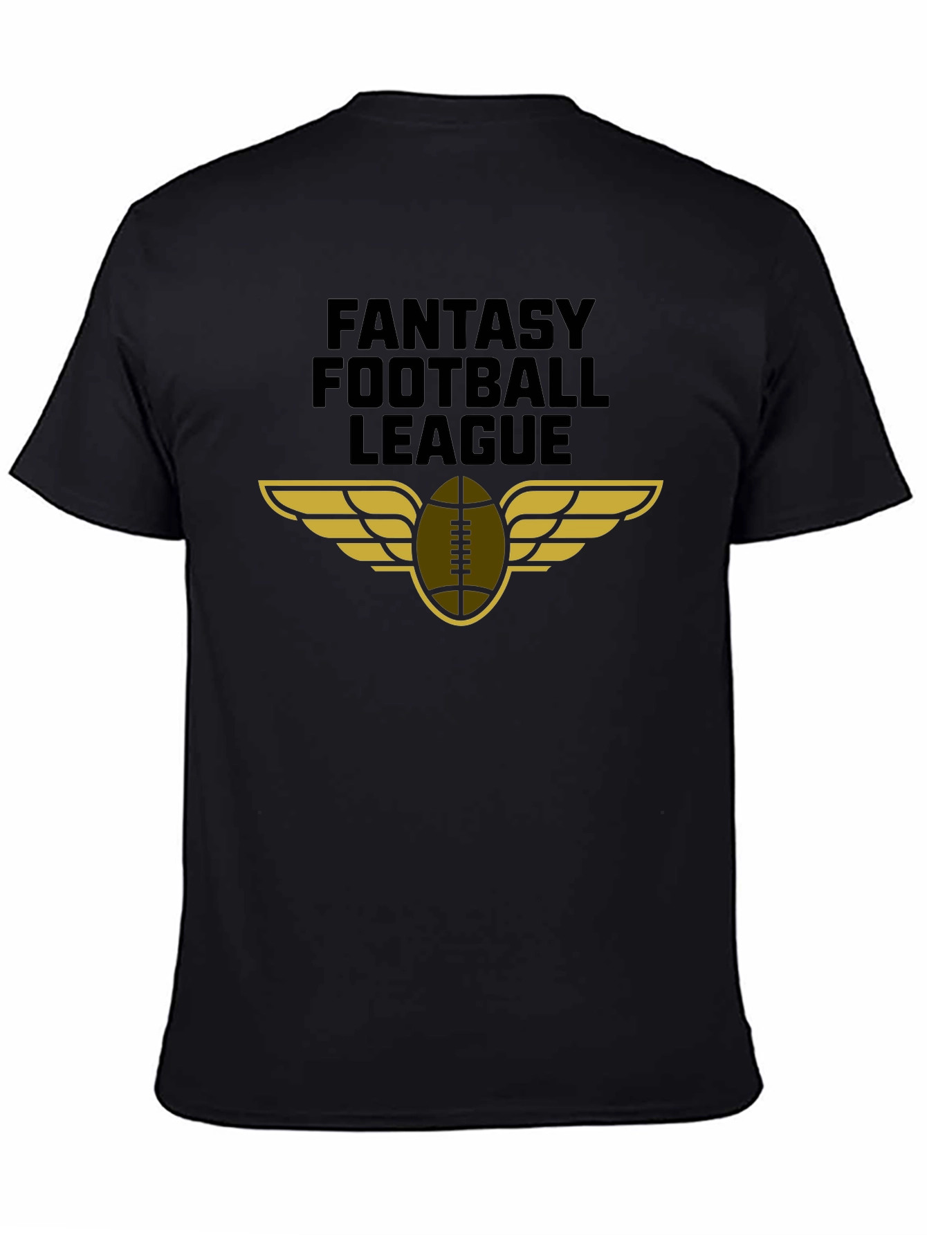 Fantasy Football League Graphic Tee - Black Cotton T-Shirt
