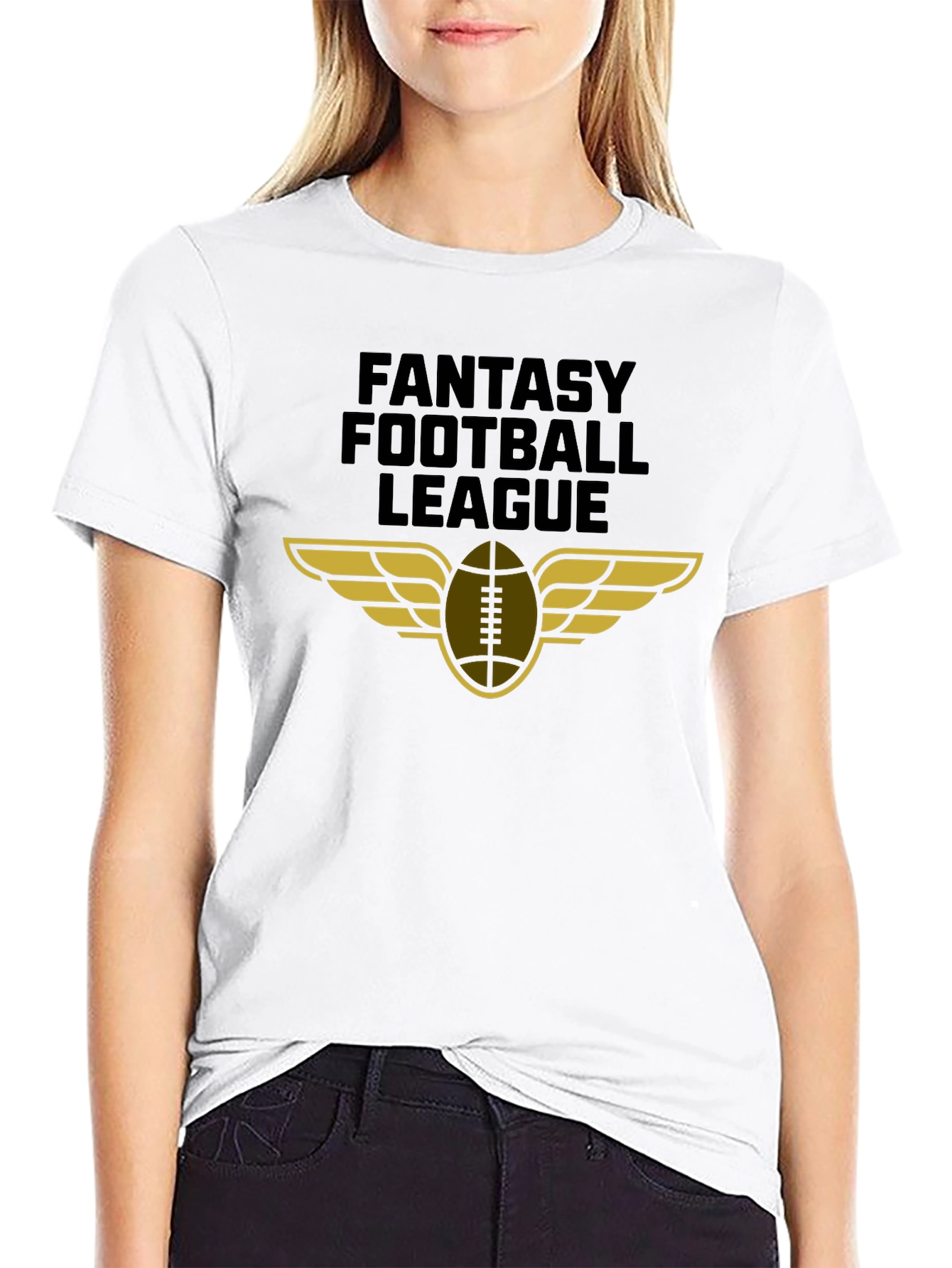 Fantasy Football League Graphic Tee - Black Cotton T-Shirt