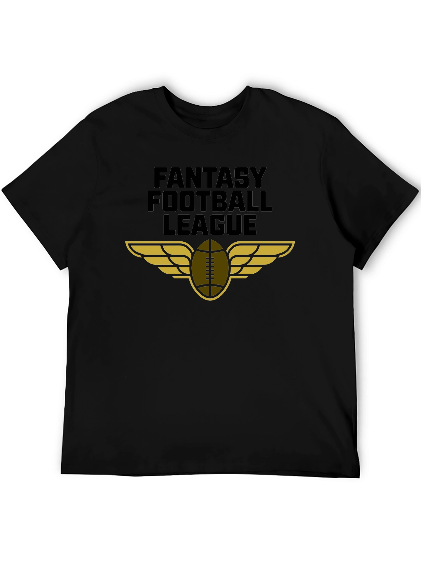 Fantasy Football League Graphic Tee - Black Cotton T-Shirt