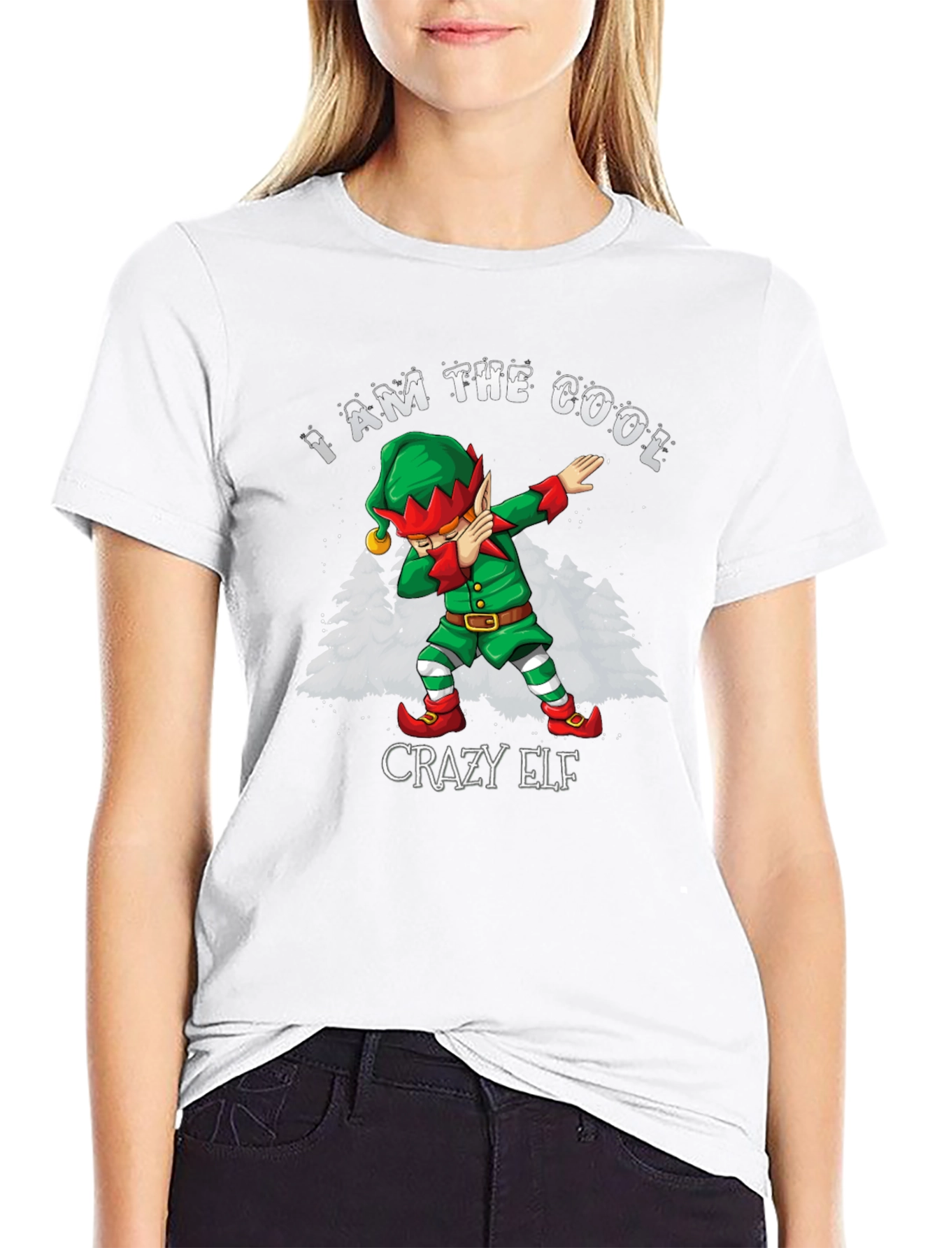 Cool Crazy Elf Dabbing Christmas T-Shirt