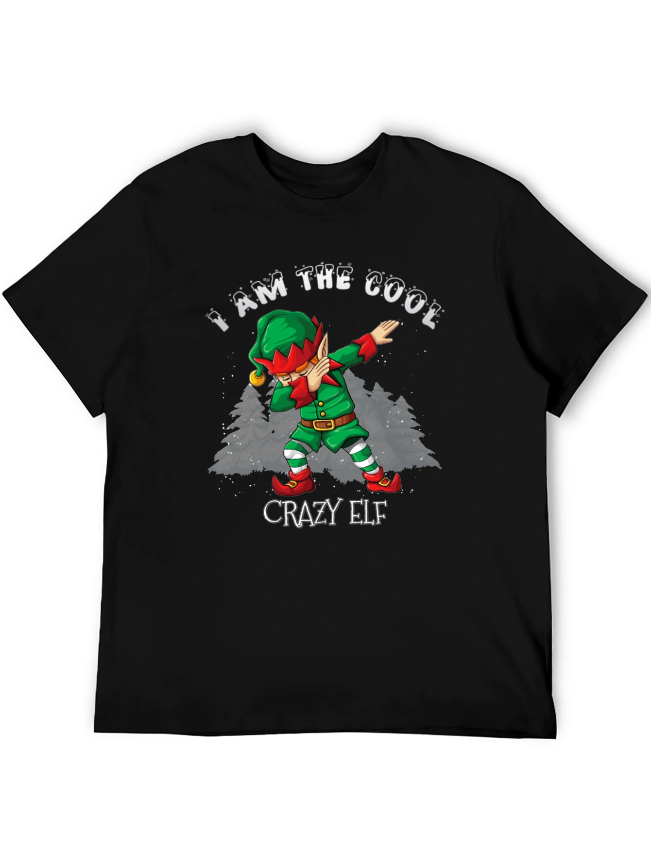 Cool Crazy Elf Dabbing Christmas T-Shirt
