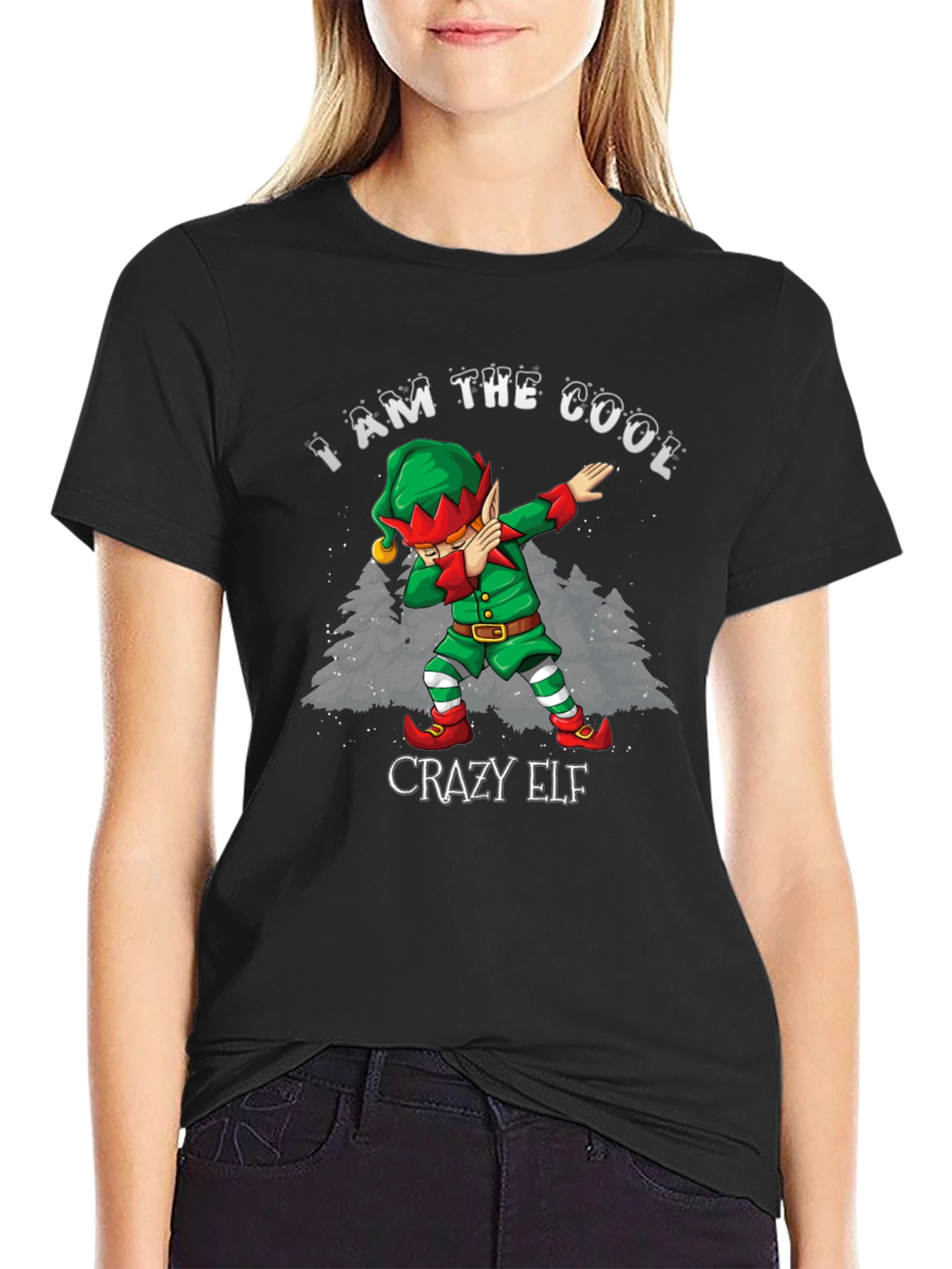 Cool Crazy Elf Dabbing Christmas T-Shirt