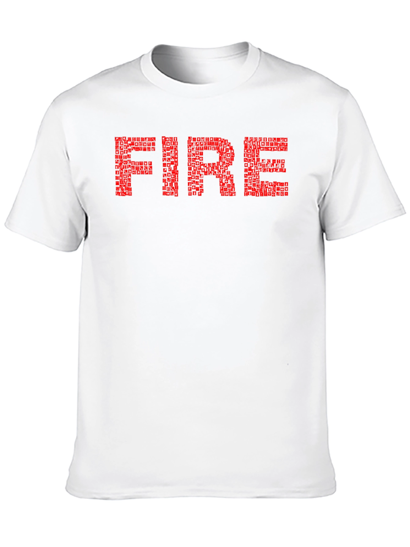 Bold FIRE Graphic Tee - Black Cotton Comfort