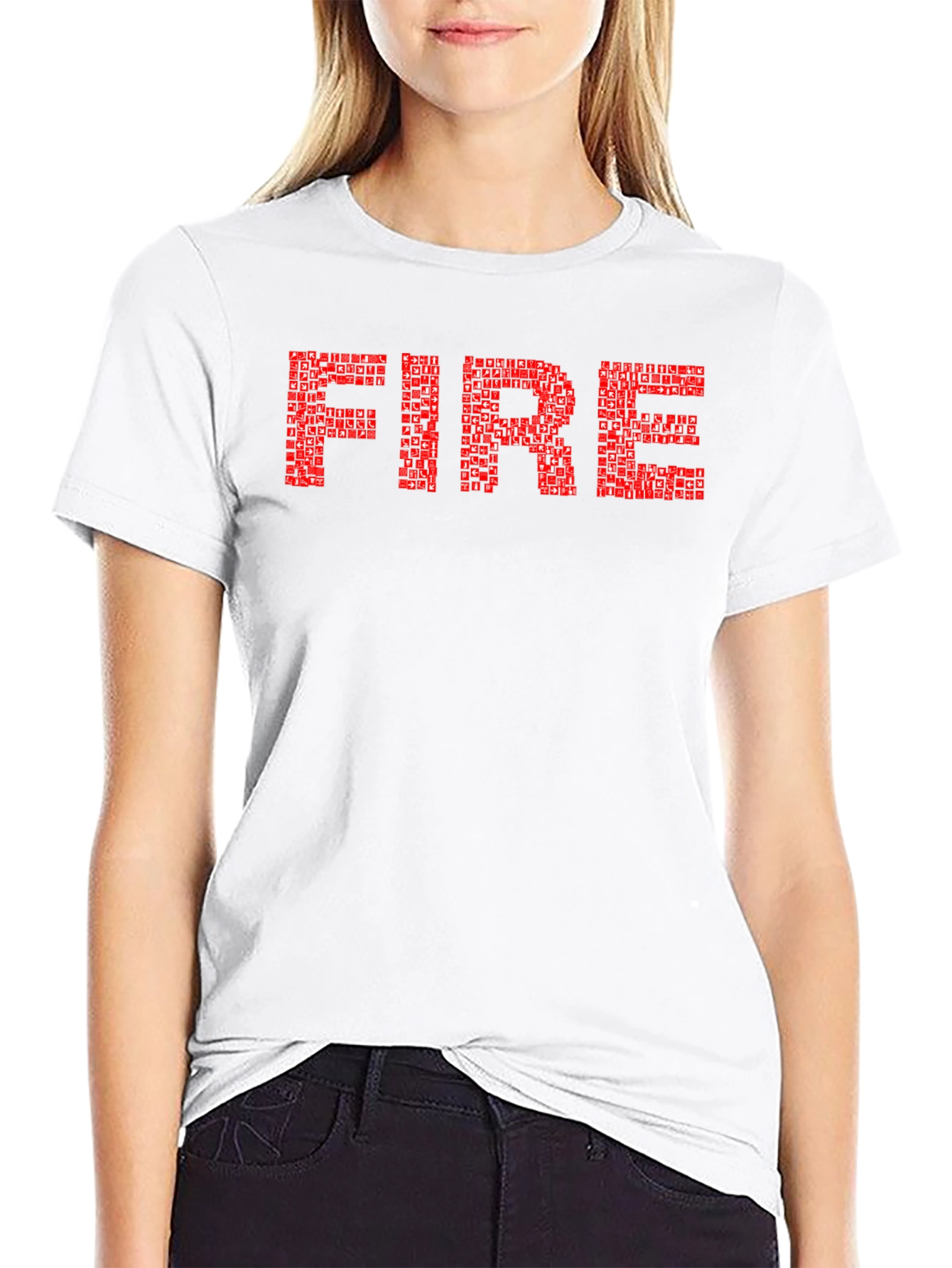 Bold FIRE Graphic Tee - Black Cotton Comfort